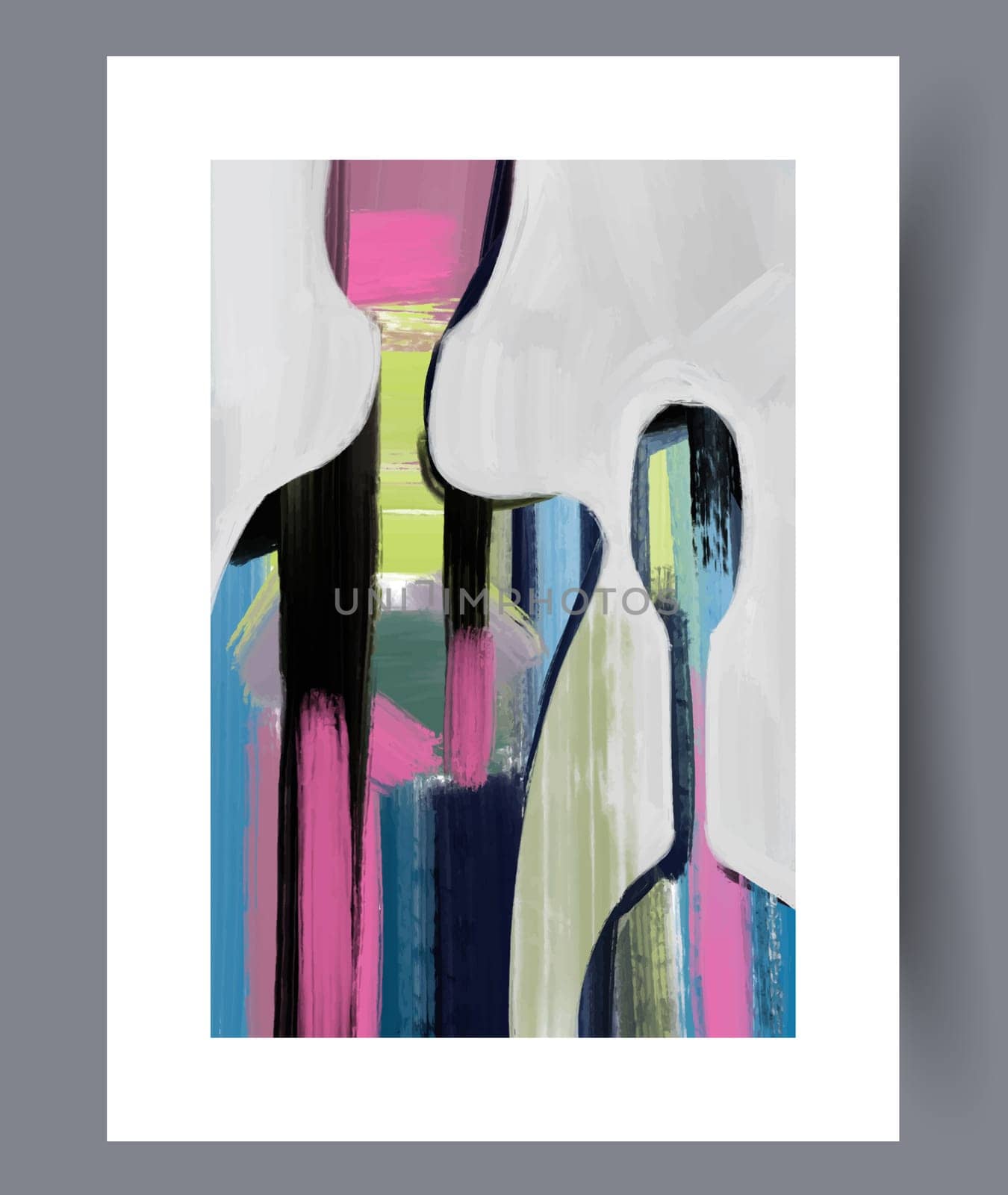Abstract lines modern sketch wall art print. Printable minimal abstract lines poster. Contemporary decorative background with sketch. Wall artwork for interior design.