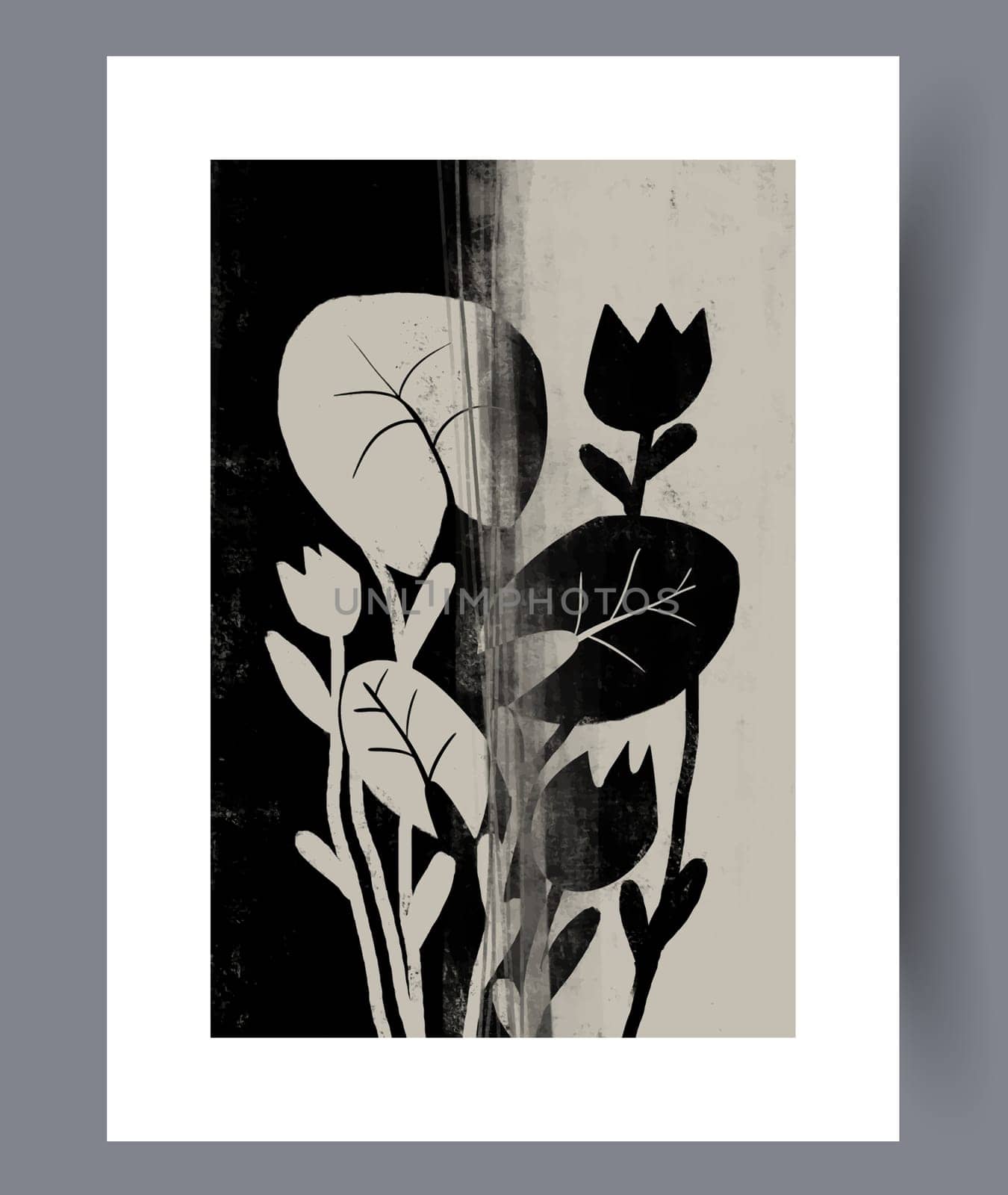 Abstract lines modern sketch wall art print. Printable minimal abstract lines poster. Contemporary decorative background with sketch. Wall artwork for interior design.