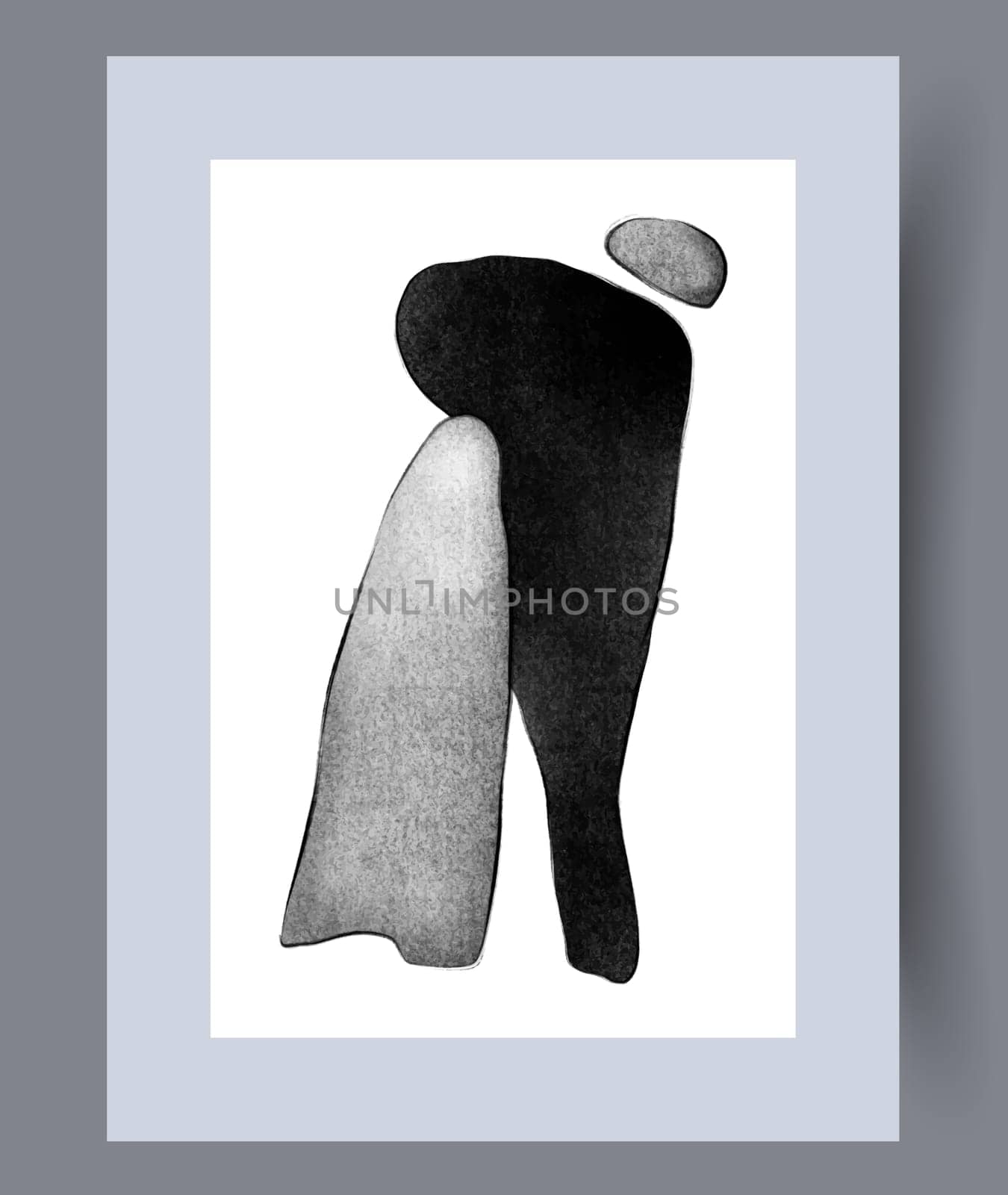 Abstract lines modern sketch wall art print. Printable minimal abstract lines poster. Contemporary decorative background with sketch. Wall artwork for interior design.