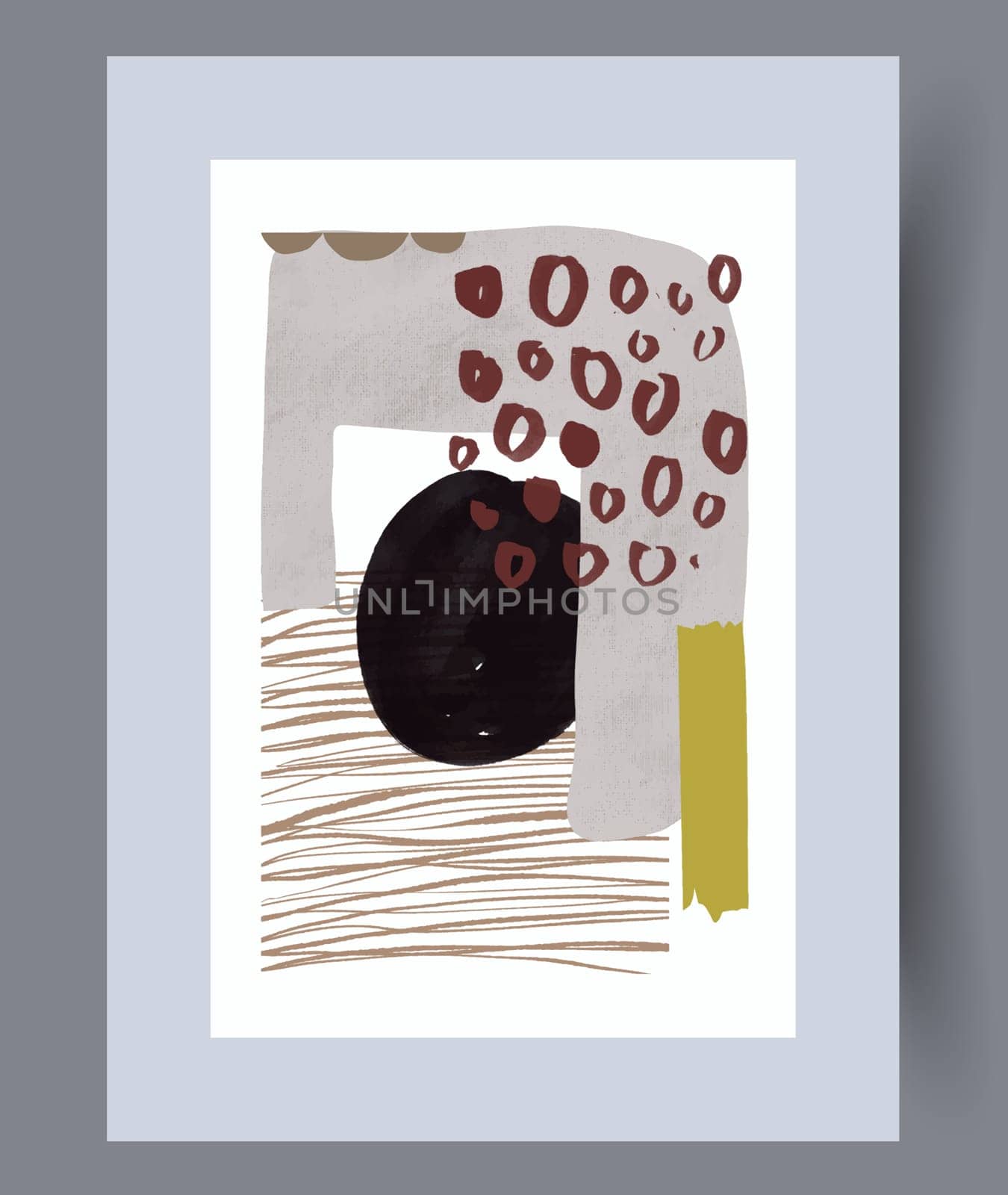 Abstract lines modern sketch wall art print. Printable minimal abstract lines poster. Contemporary decorative background with sketch. Wall artwork for interior design.