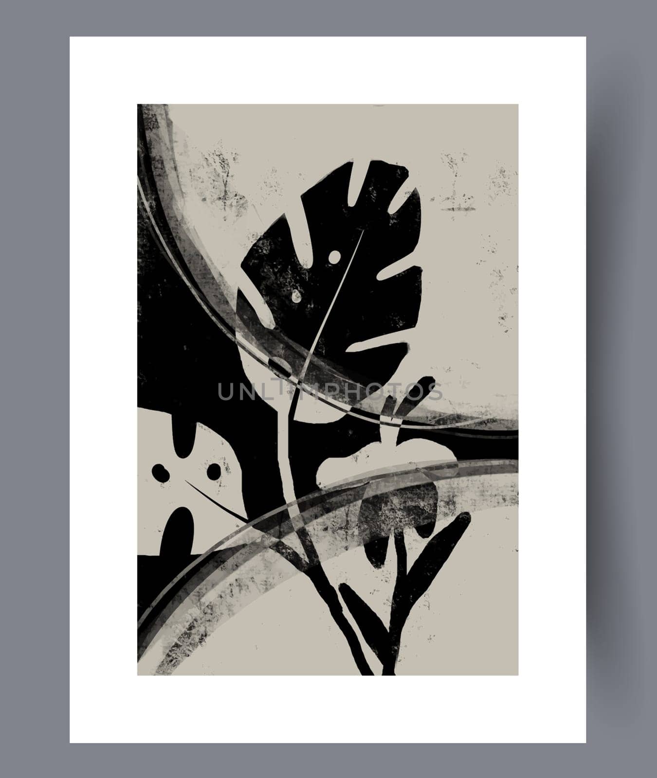Abstract lines modern sketch wall art print. Printable minimal abstract lines poster. Contemporary decorative background with sketch. Wall artwork for interior design.
