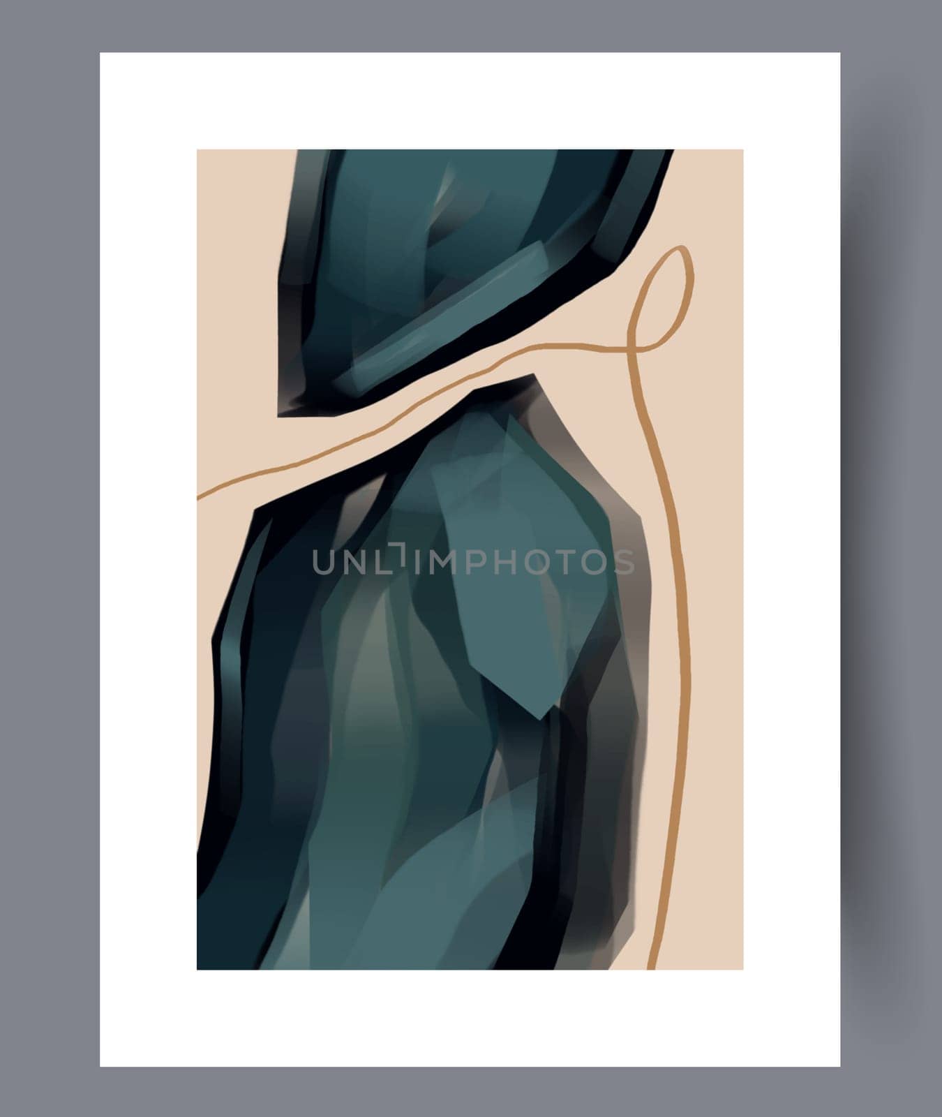 Abstract lines modern sketch wall art print. Printable minimal abstract lines poster. Contemporary decorative background with sketch. Wall artwork for interior design.