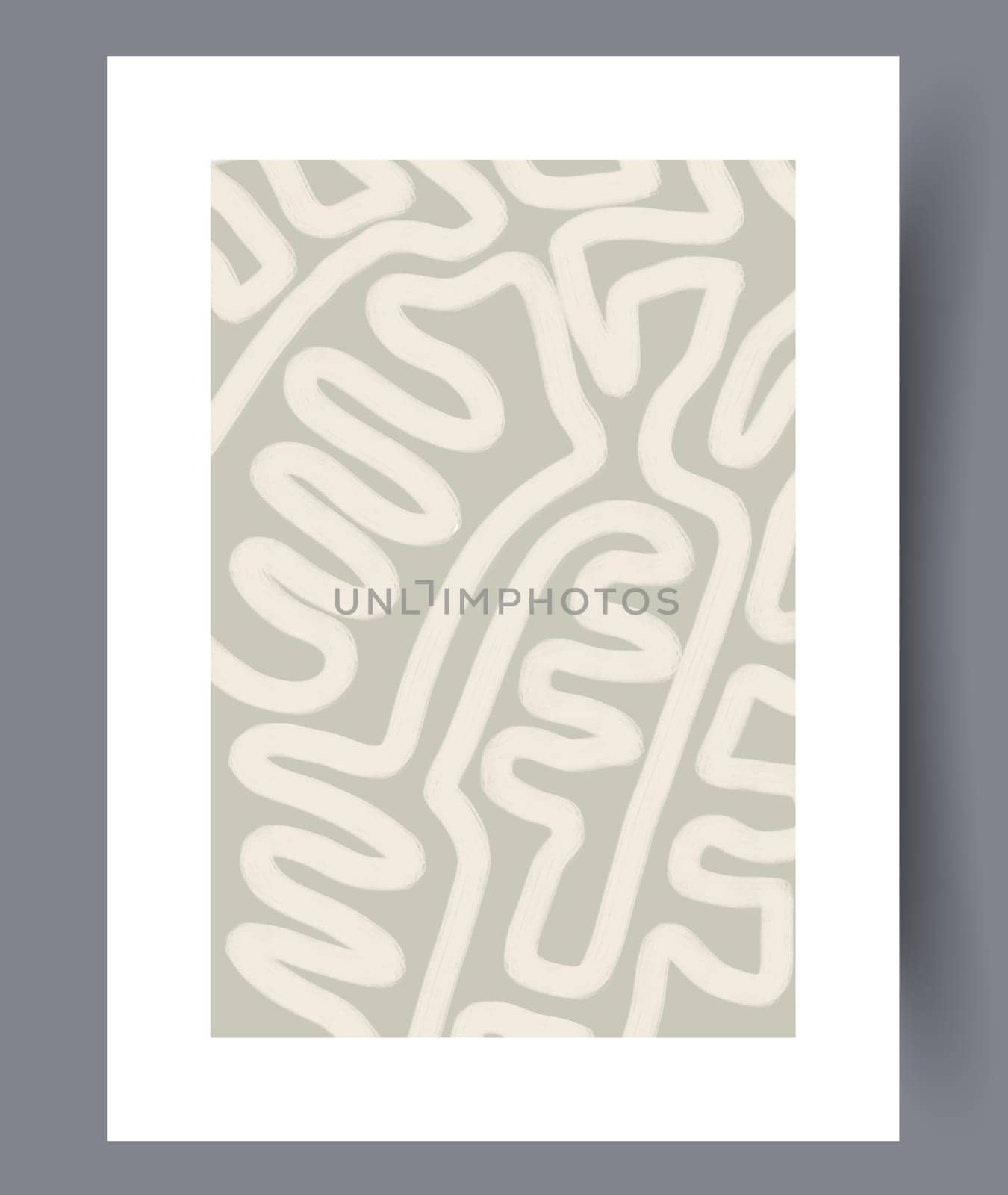 Abstract lines modern sketch wall art print. Printable minimal abstract lines poster. Contemporary decorative background with sketch. Wall artwork for interior design.