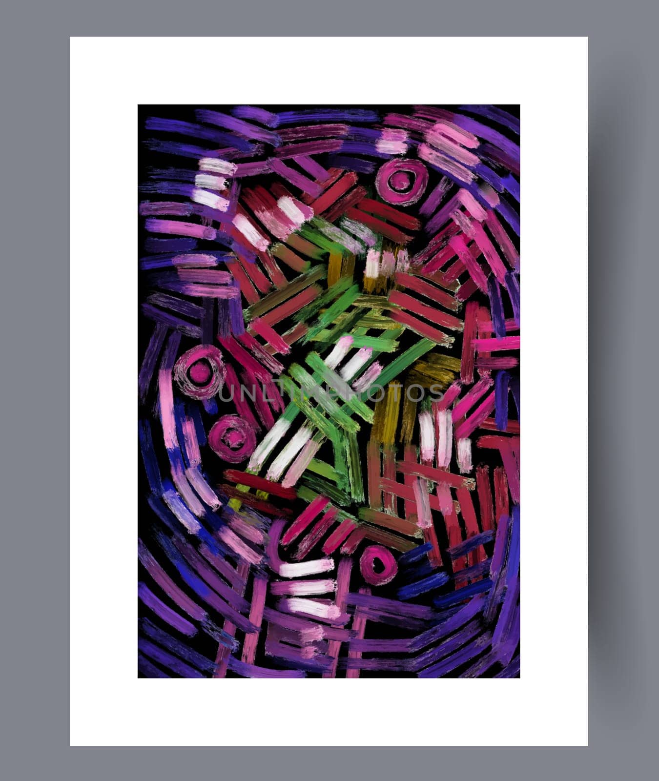 Abstract band creative template wall art print. Wall artwork for interior design. Contemporary decorative background with template. Printable minimal abstract band poster.