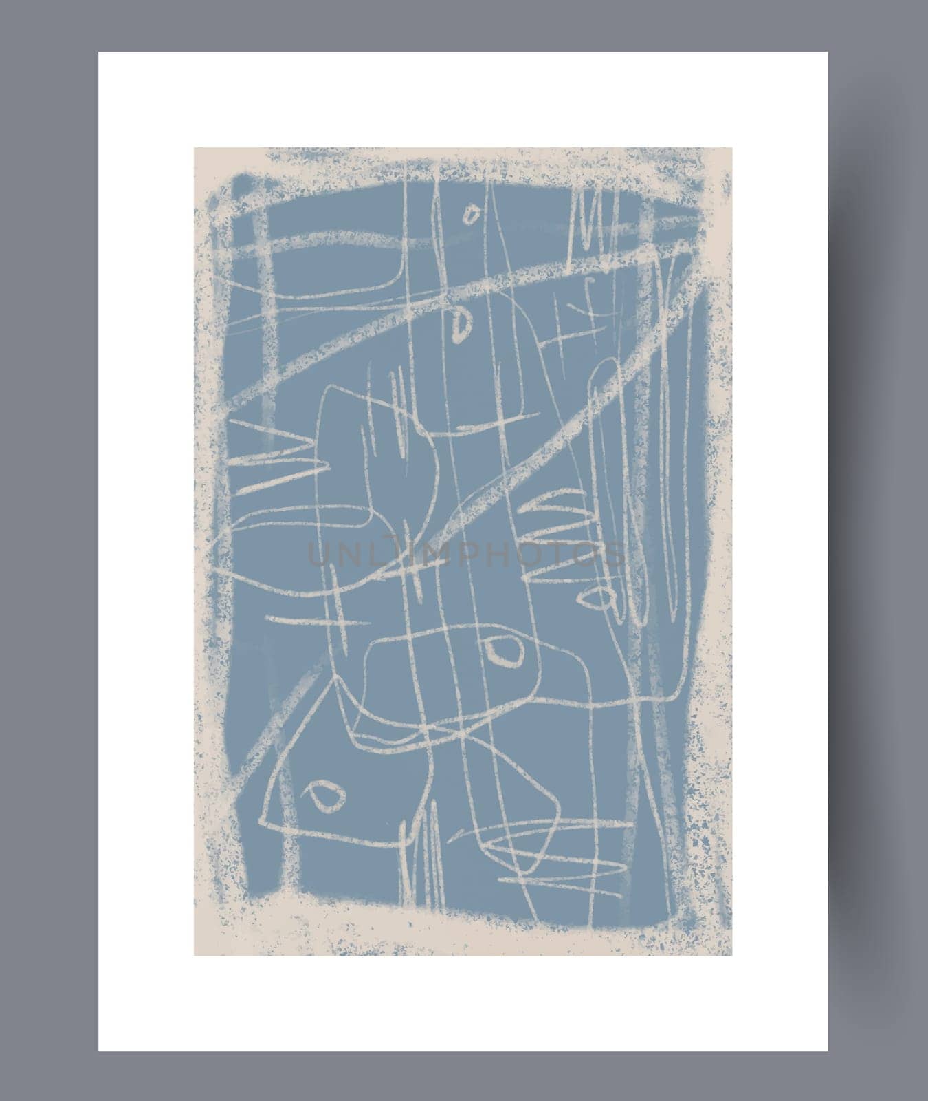 Abstract band creative template wall art print. Wall artwork for interior design. Contemporary decorative background with template. Printable minimal abstract band poster.