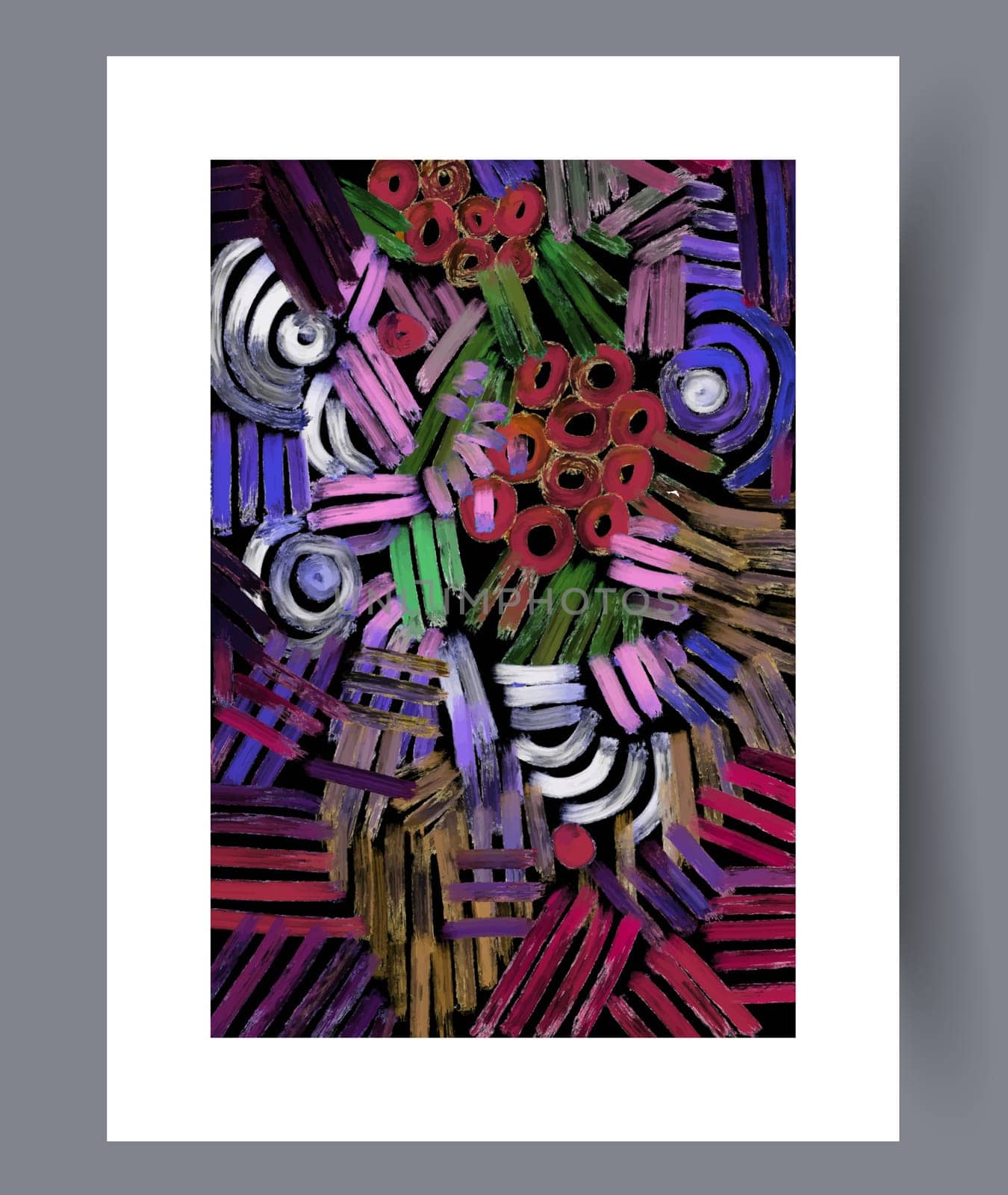Abstract band creative template wall art print. Wall artwork for interior design. Contemporary decorative background with template. Printable minimal abstract band poster.