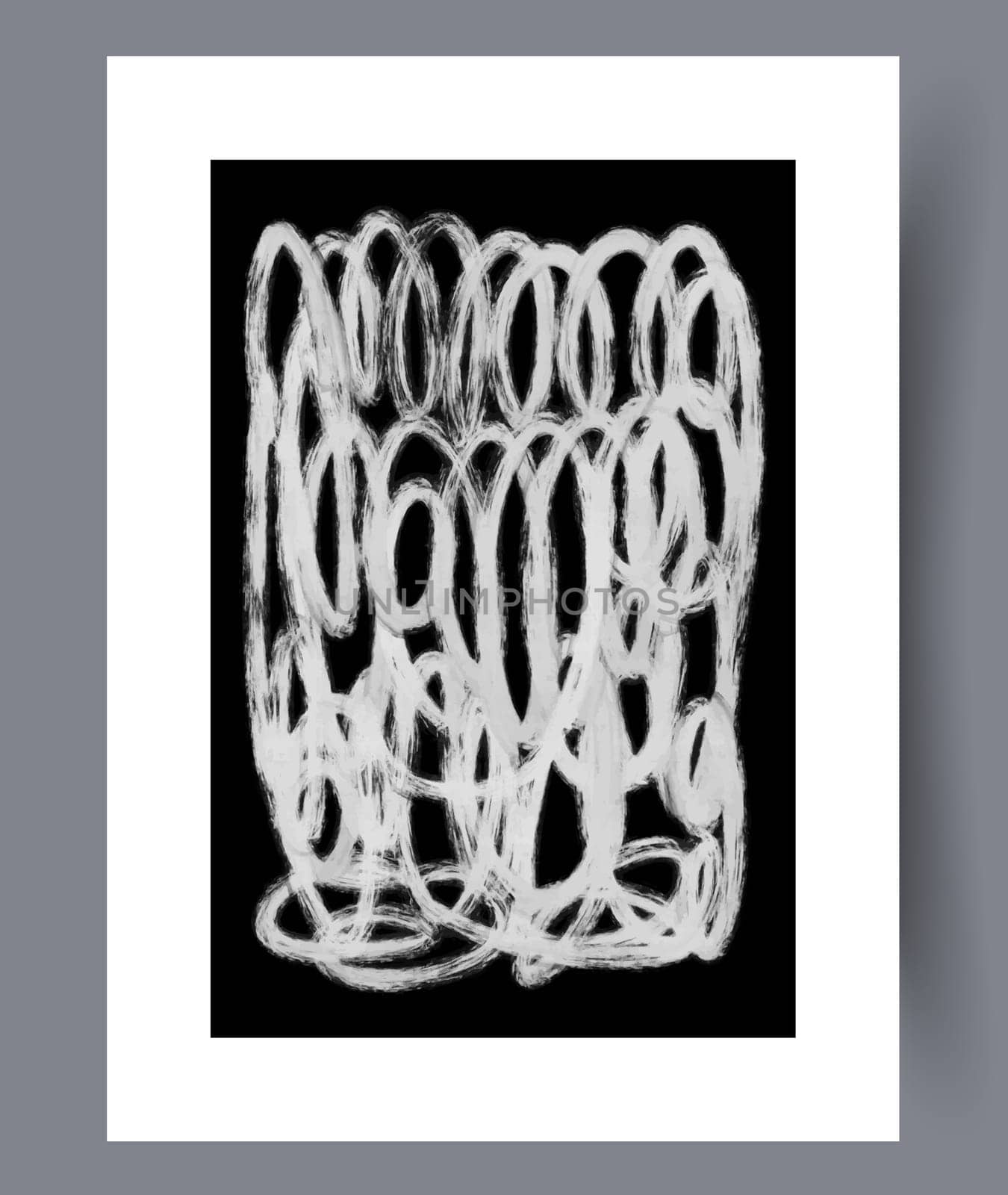 Abstract band creative template wall art print. Wall artwork for interior design. Contemporary decorative background with template. Printable minimal abstract band poster.