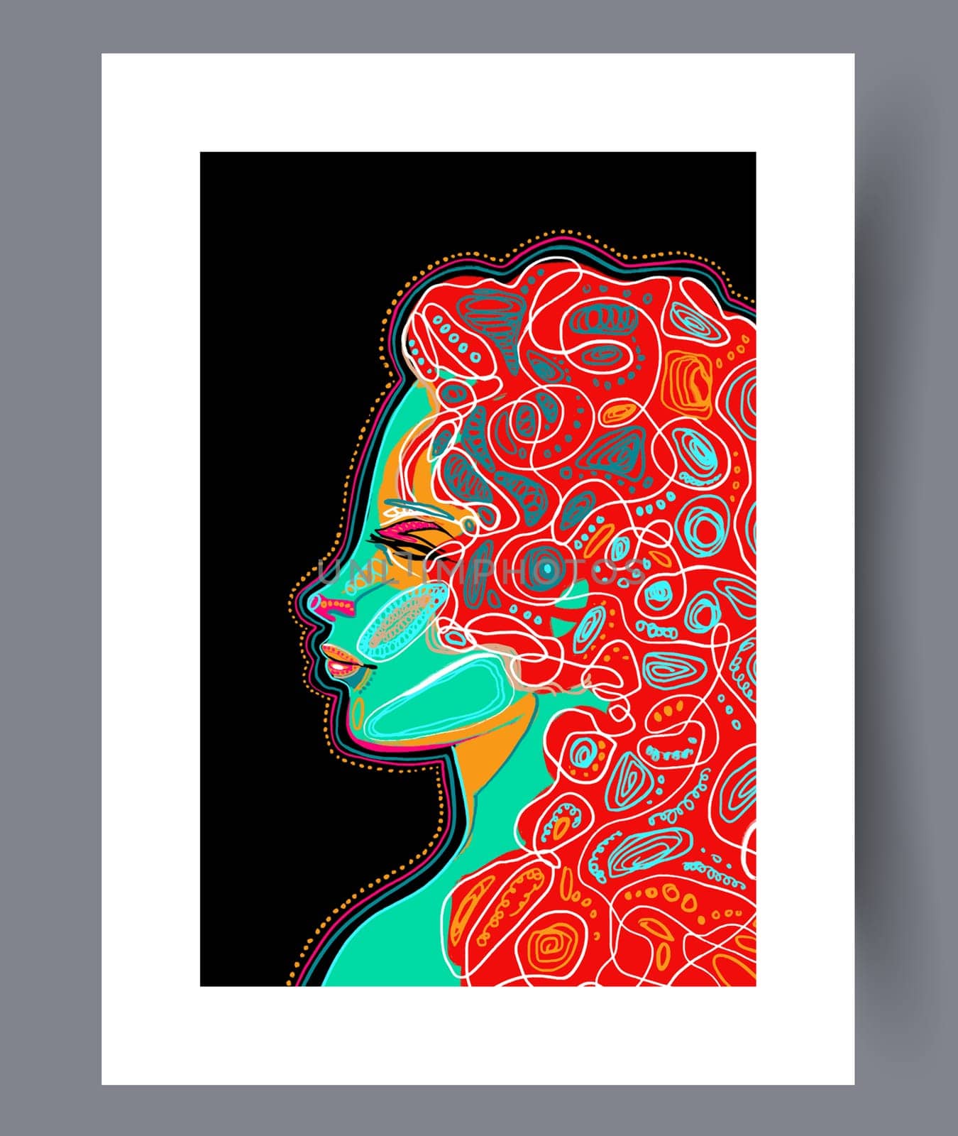 Abstract band creative template wall art print. Wall artwork for interior design. Contemporary decorative background with template. Printable minimal abstract band poster.