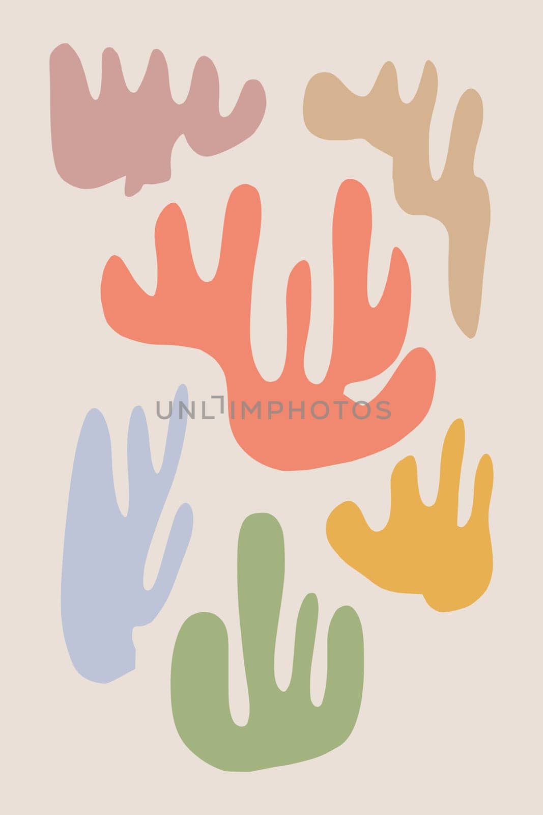 Printable wall art poster print. Hand drawn minimalism design for scandinavian interior.
