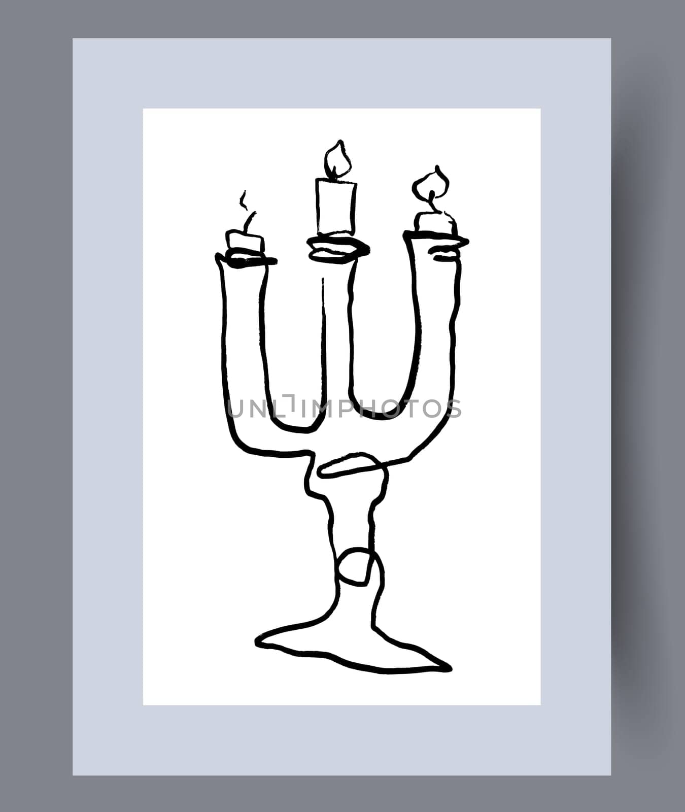 Abstract candlestick aesthetics candles wall art print. Printable minimal abstract candlestick poster. Wall artwork for interior design. Contemporary decorative background with candles.