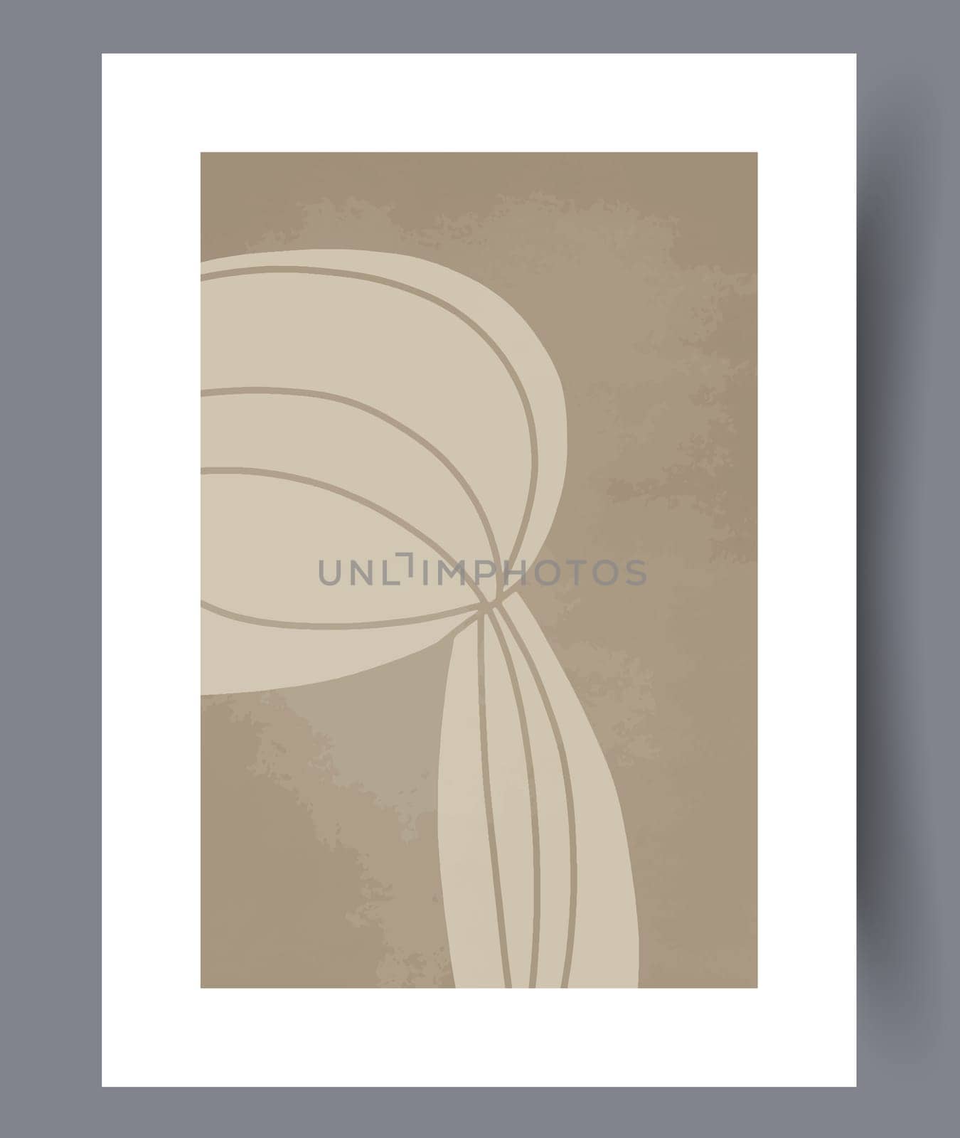 Abstract shapes contemporary tracery wall art print. Printable minimal abstract shapes poster. Wall artwork for interior design. Contemporary decorative background with tracery.