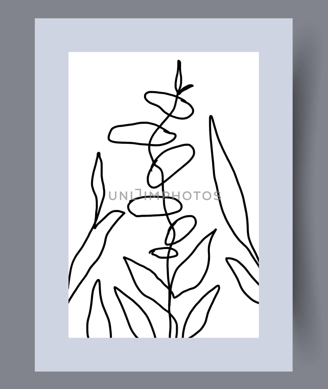 Abstract band creative template wall art print. Wall artwork for interior design. Contemporary decorative background with template. Printable minimal abstract band poster.