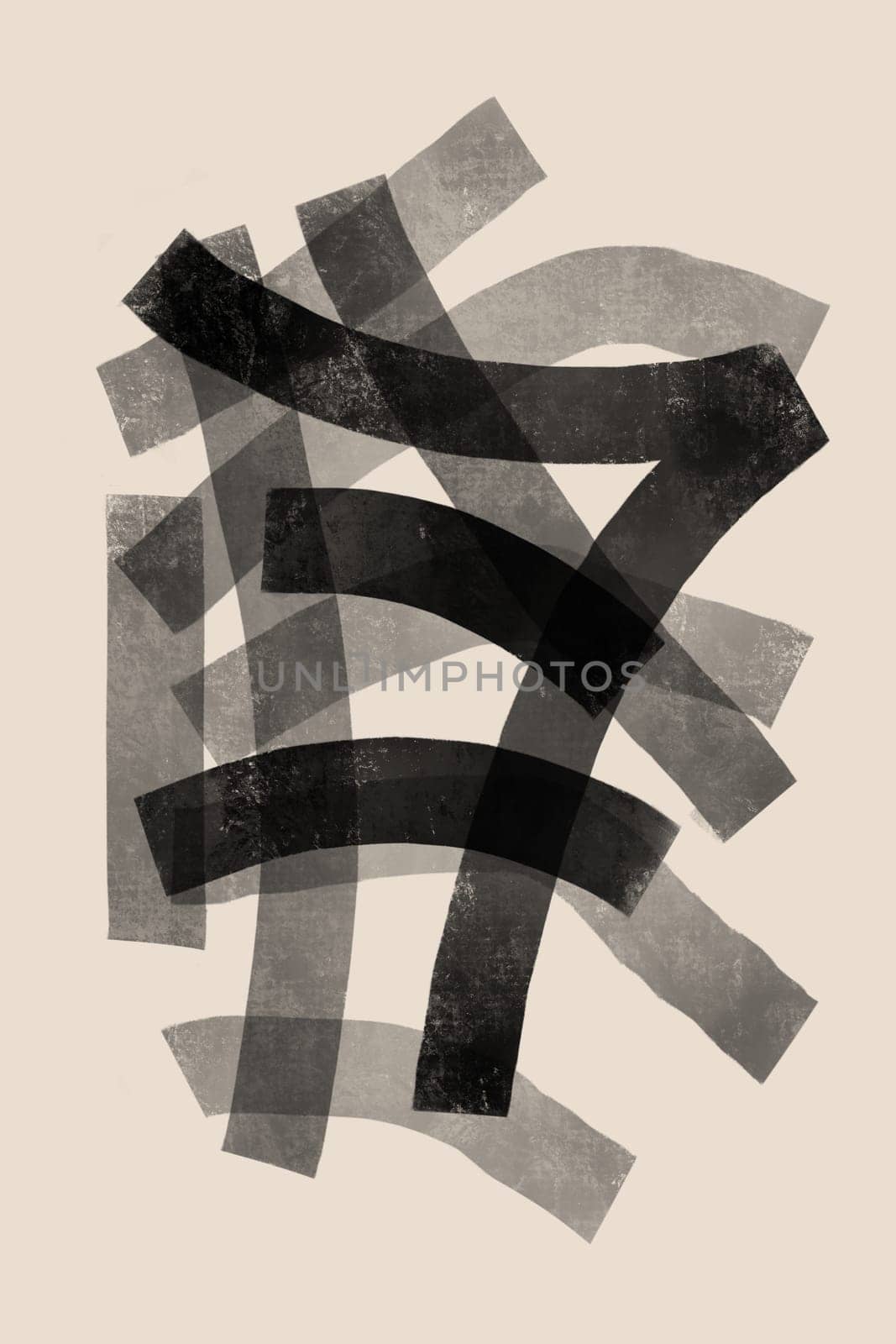 Printable wall art poster print. Hand drawn minimalism design for scandinavian interior.