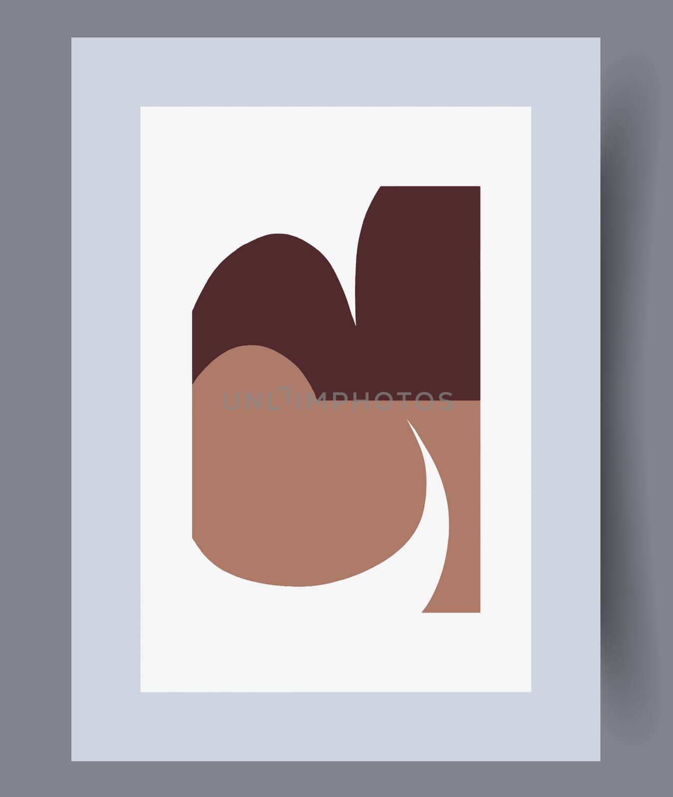 Abstract band creative template wall art print. Wall artwork for interior design. Contemporary decorative background with template. Printable minimal abstract band poster.
