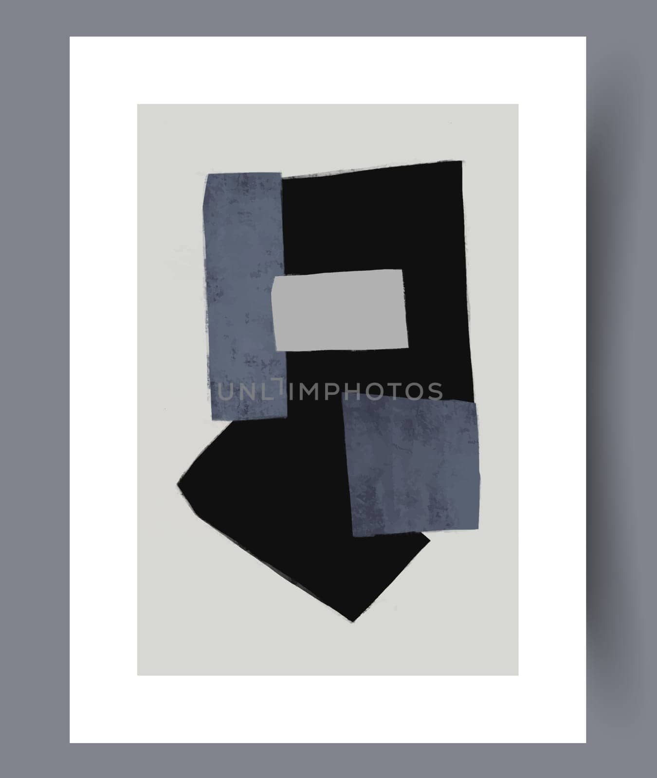 Abstract band creative template wall art print. Wall artwork for interior design. Contemporary decorative background with template. Printable minimal abstract band poster.