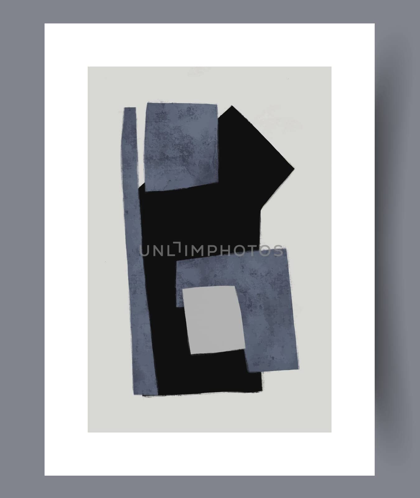 Abstract band creative template wall art print. Wall artwork for interior design. Contemporary decorative background with template. Printable minimal abstract band poster.