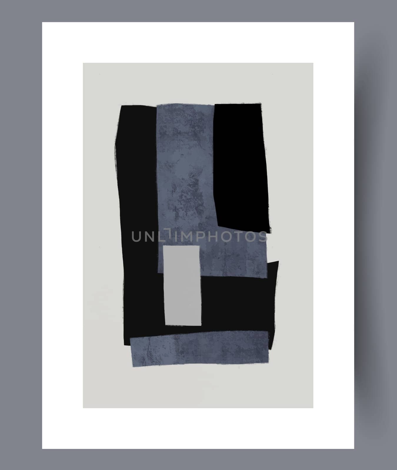 Abstract band creative template wall art print. Wall artwork for interior design. Contemporary decorative background with template. Printable minimal abstract band poster.