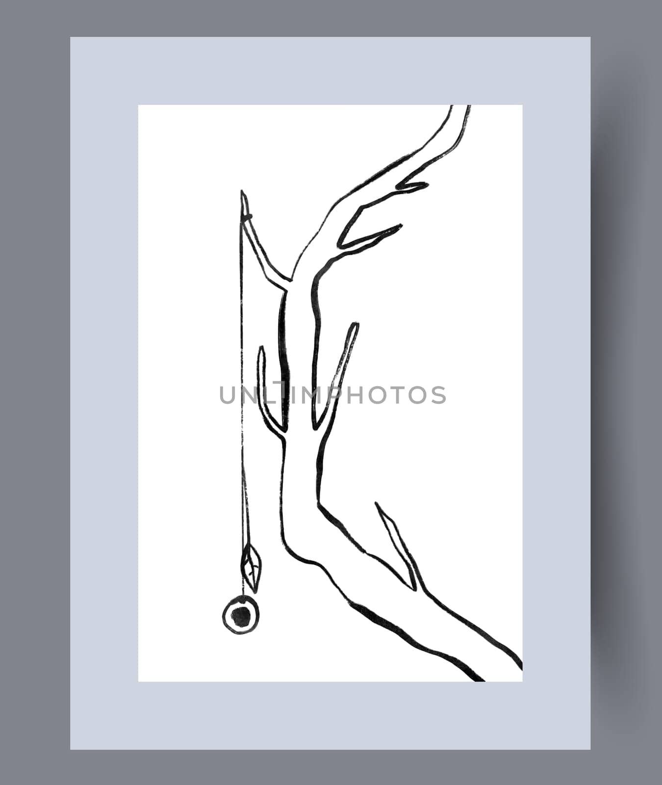 Abstract band creative template wall art print. Wall artwork for interior design. Contemporary decorative background with template. Printable minimal abstract band poster.