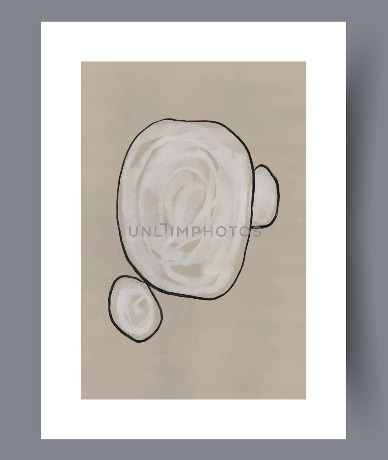 Abstract band creative template wall art print. Wall artwork for interior design. Contemporary decorative background with template. Printable minimal abstract band poster.