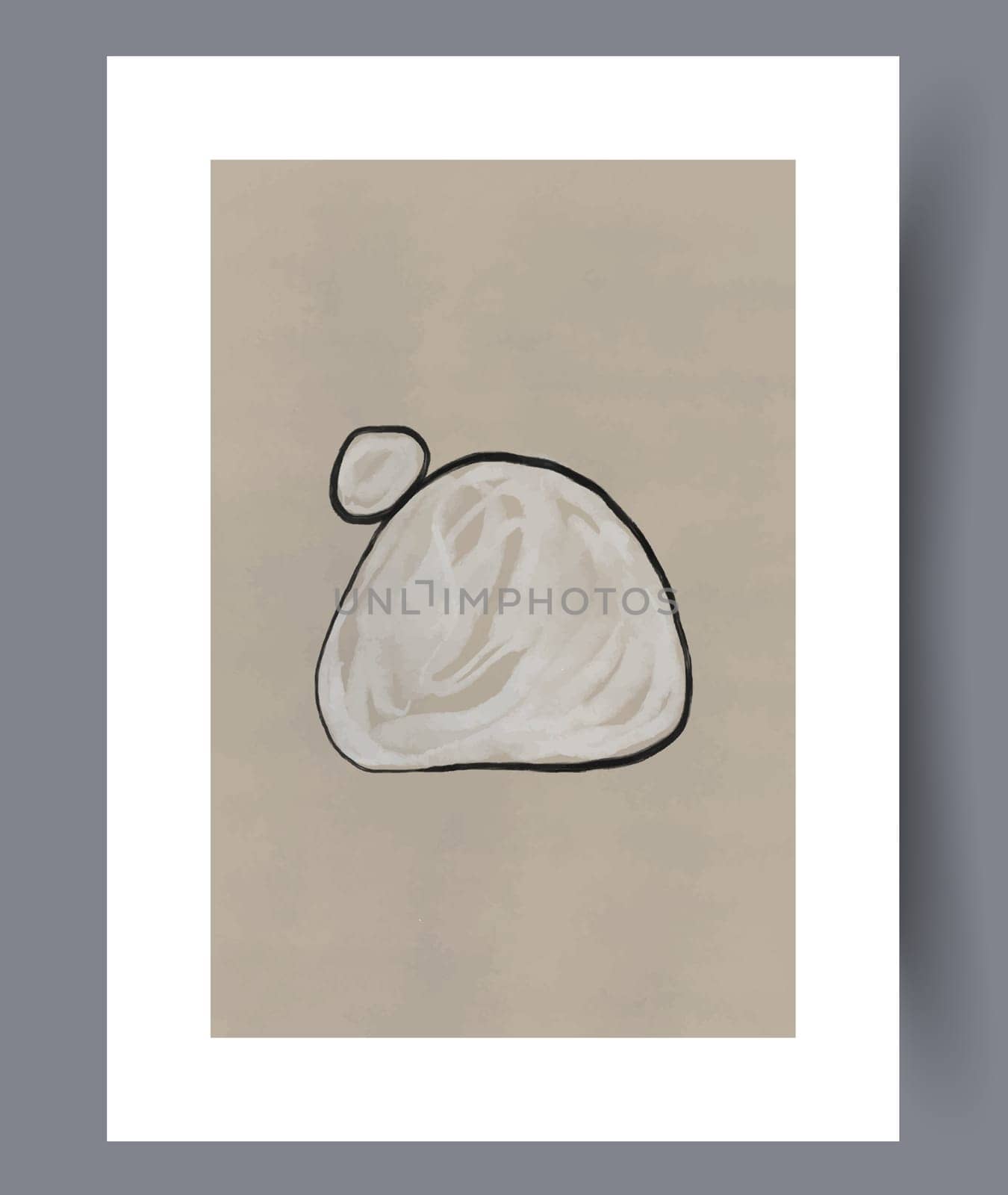 Abstract band creative template wall art print. Wall artwork for interior design. Contemporary decorative background with template. Printable minimal abstract band poster.