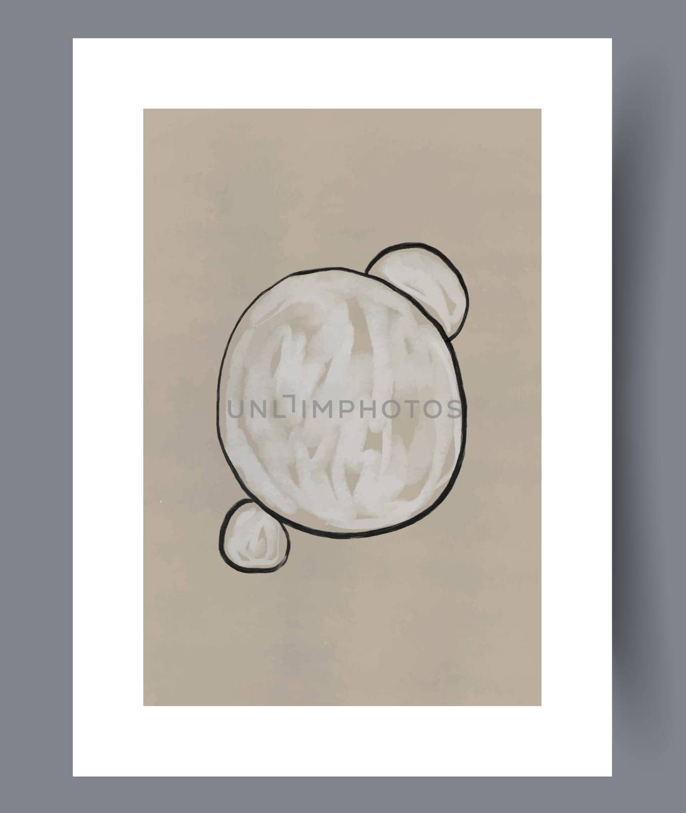 Abstract band creative template wall art print. Wall artwork for interior design. Contemporary decorative background with template. Printable minimal abstract band poster.
