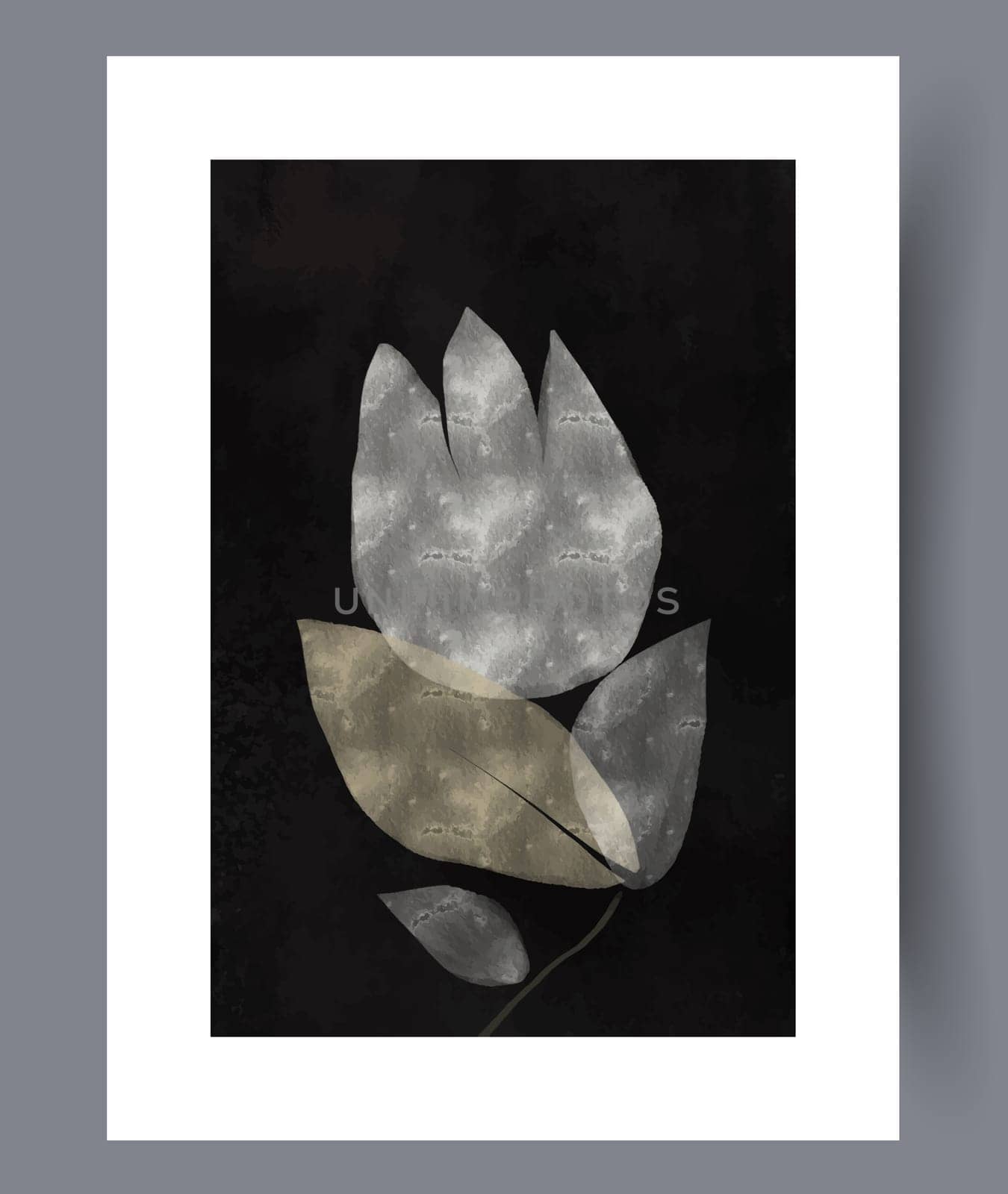 Abstract band creative template wall art print. Wall artwork for interior design. Contemporary decorative background with template. Printable minimal abstract band poster.