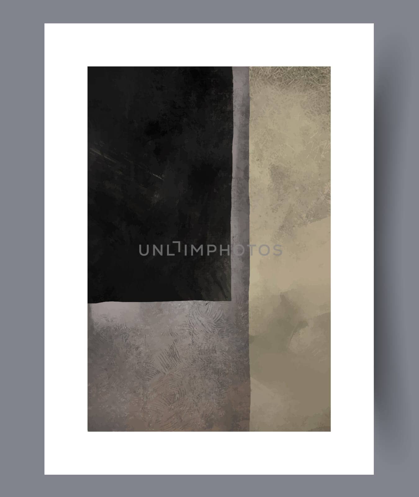 Abstract band creative template wall art print. Wall artwork for interior design. Contemporary decorative background with template. Printable minimal abstract band poster.