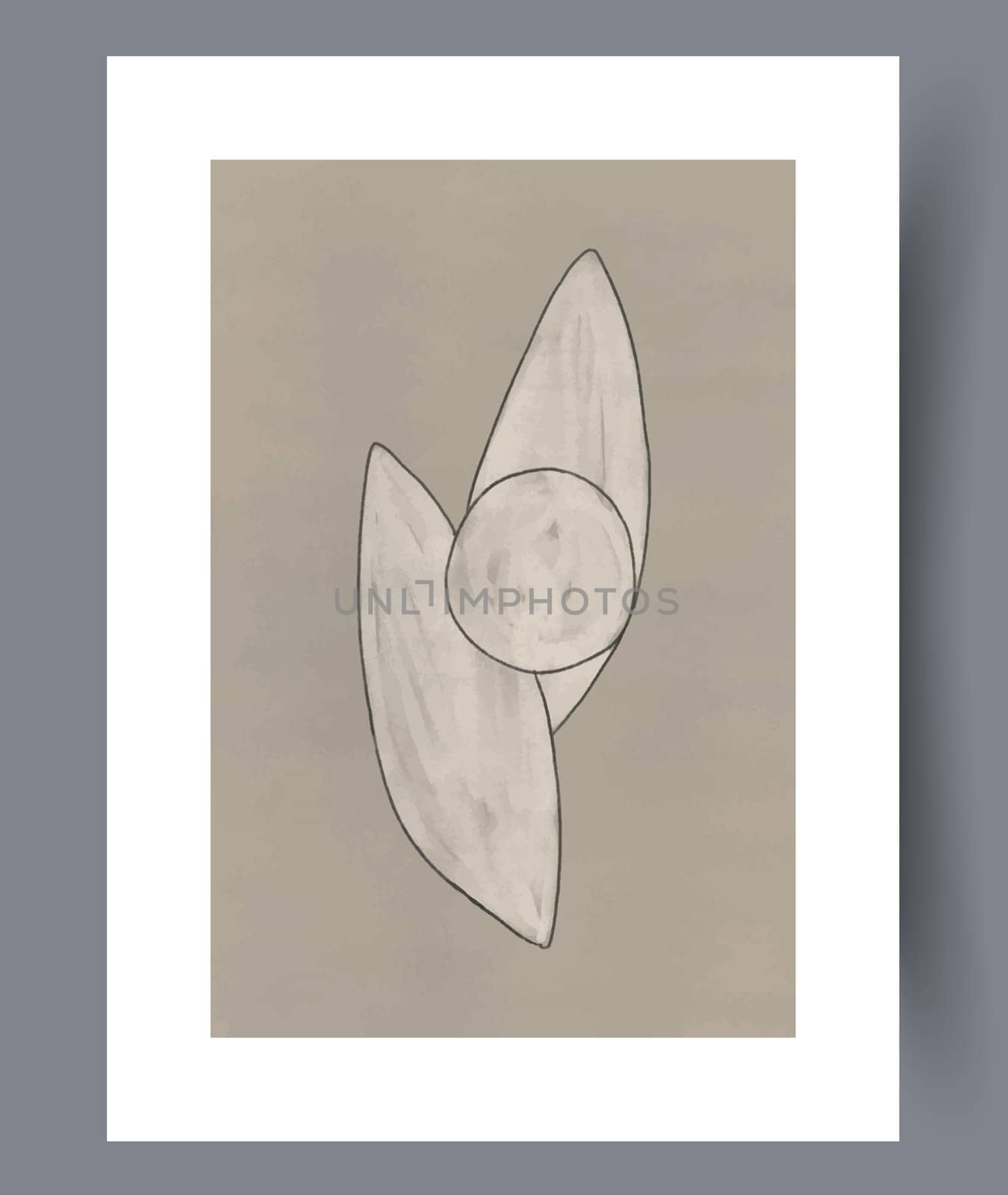 Abstract band creative template wall art print. Wall artwork for interior design. Contemporary decorative background with template. Printable minimal abstract band poster.