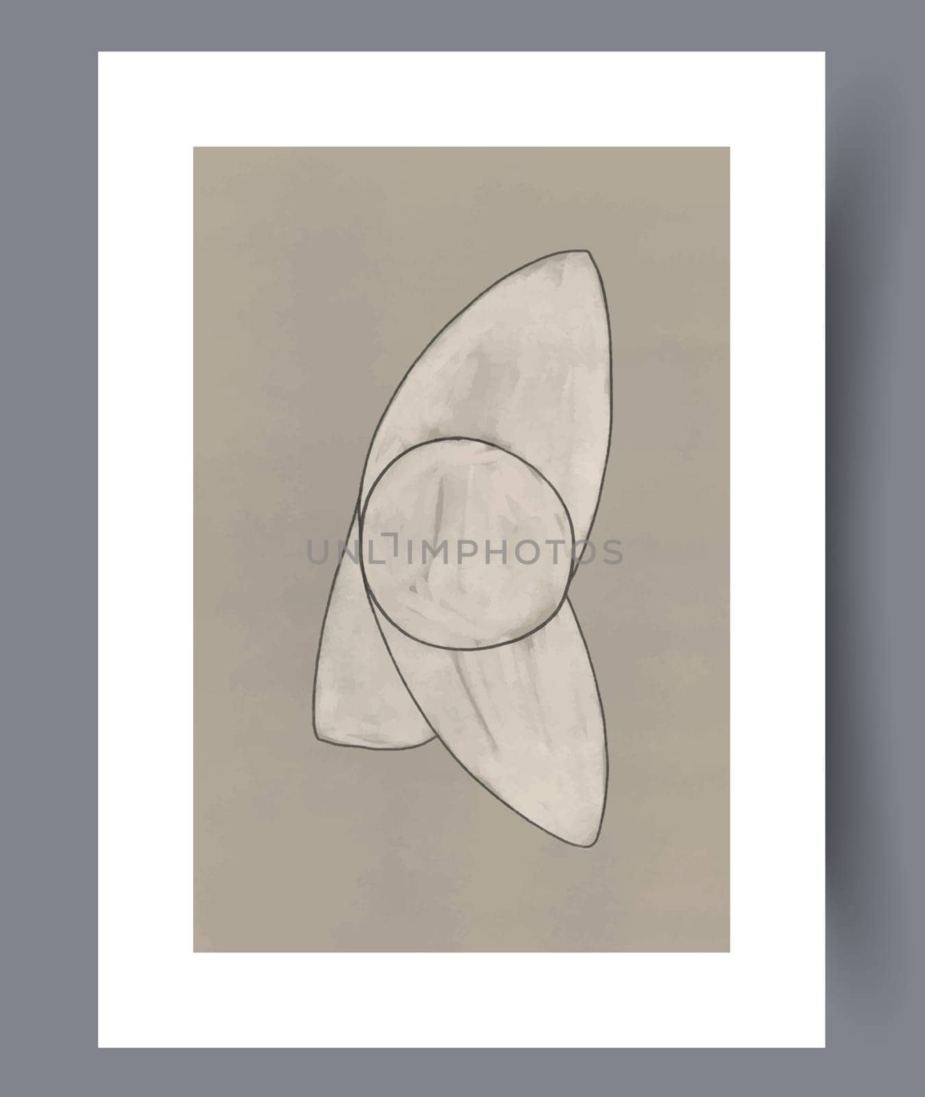 Abstract band creative template wall art print. Wall artwork for interior design. Contemporary decorative background with template. Printable minimal abstract band poster.