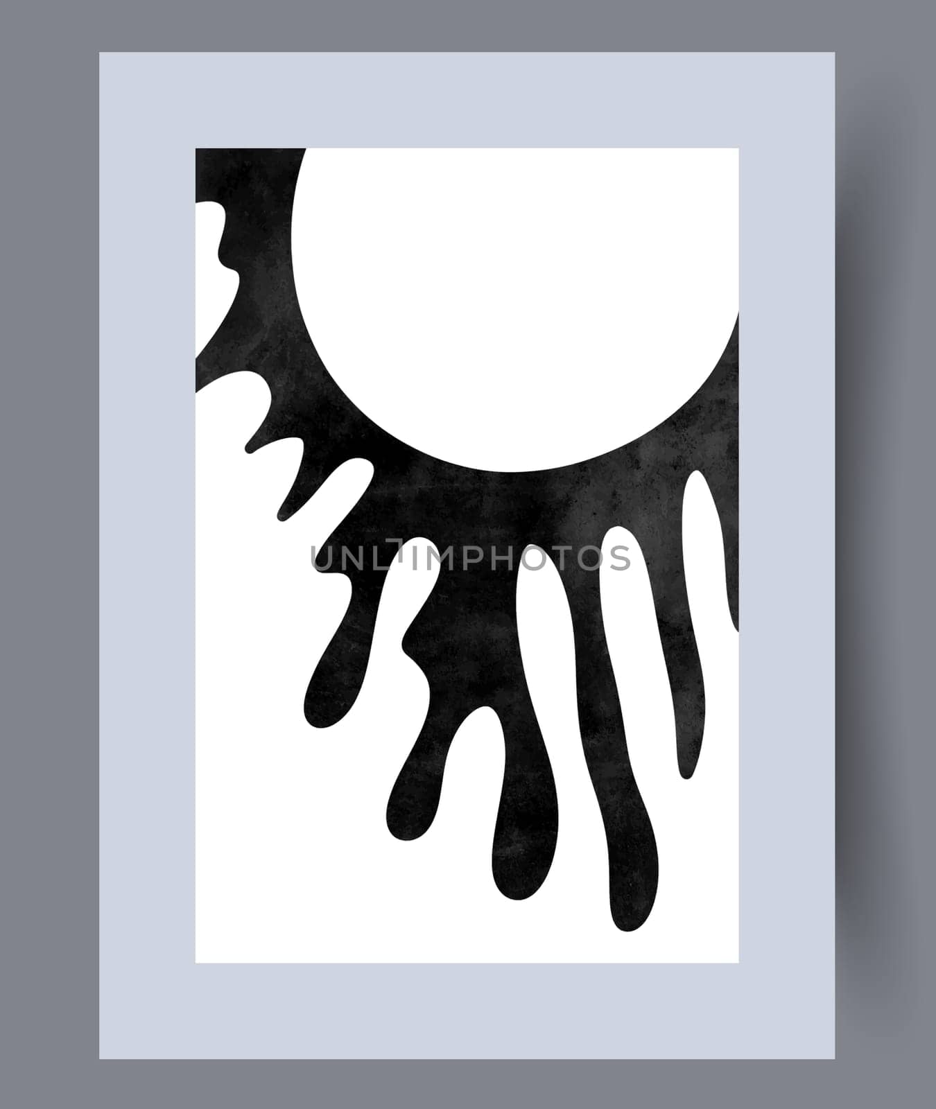 Abstract band creative template wall art print. Wall artwork for interior design. Contemporary decorative background with template. Printable minimal abstract band poster.