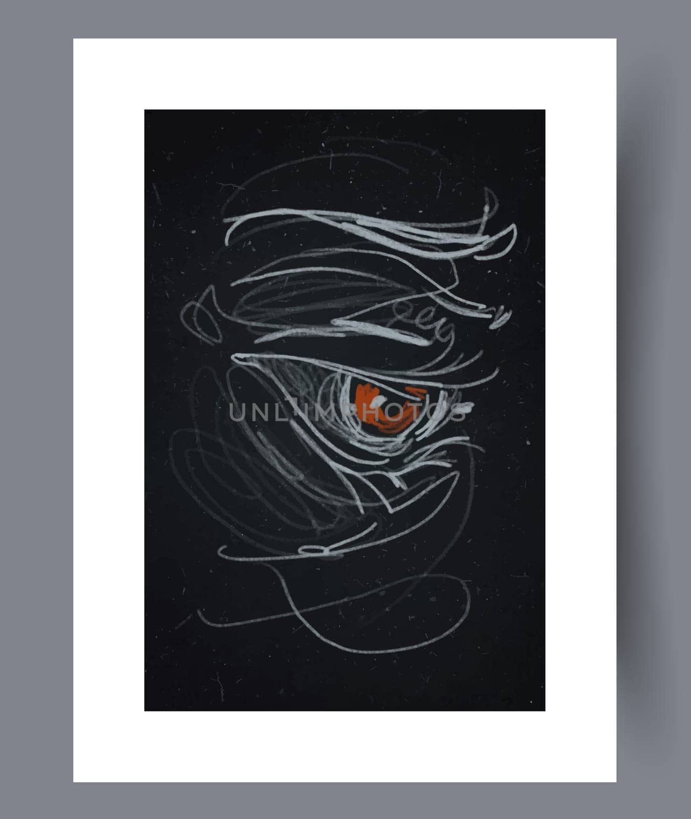 Abstract band creative template wall art print. Wall artwork for interior design. Contemporary decorative background with template. Printable minimal abstract band poster.