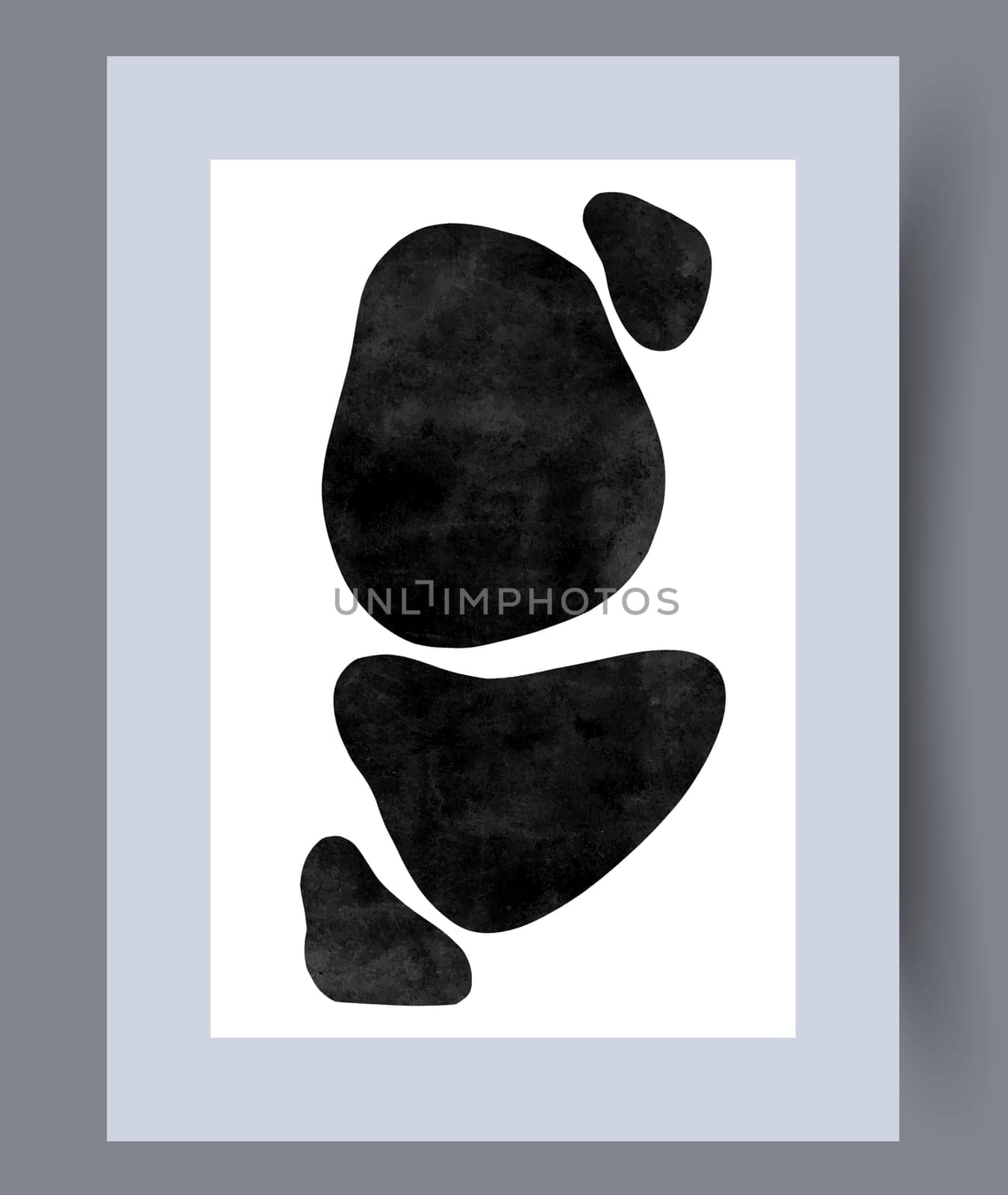 Abstract band creative template wall art print. Wall artwork for interior design. Contemporary decorative background with template. Printable minimal abstract band poster.