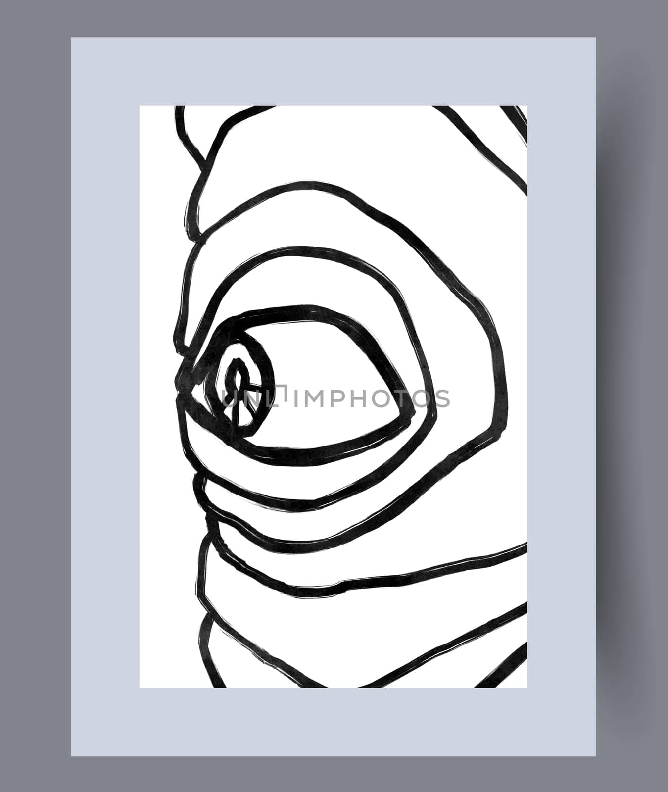Abstract band creative template wall art print. Wall artwork for interior design. Contemporary decorative background with template. Printable minimal abstract band poster.