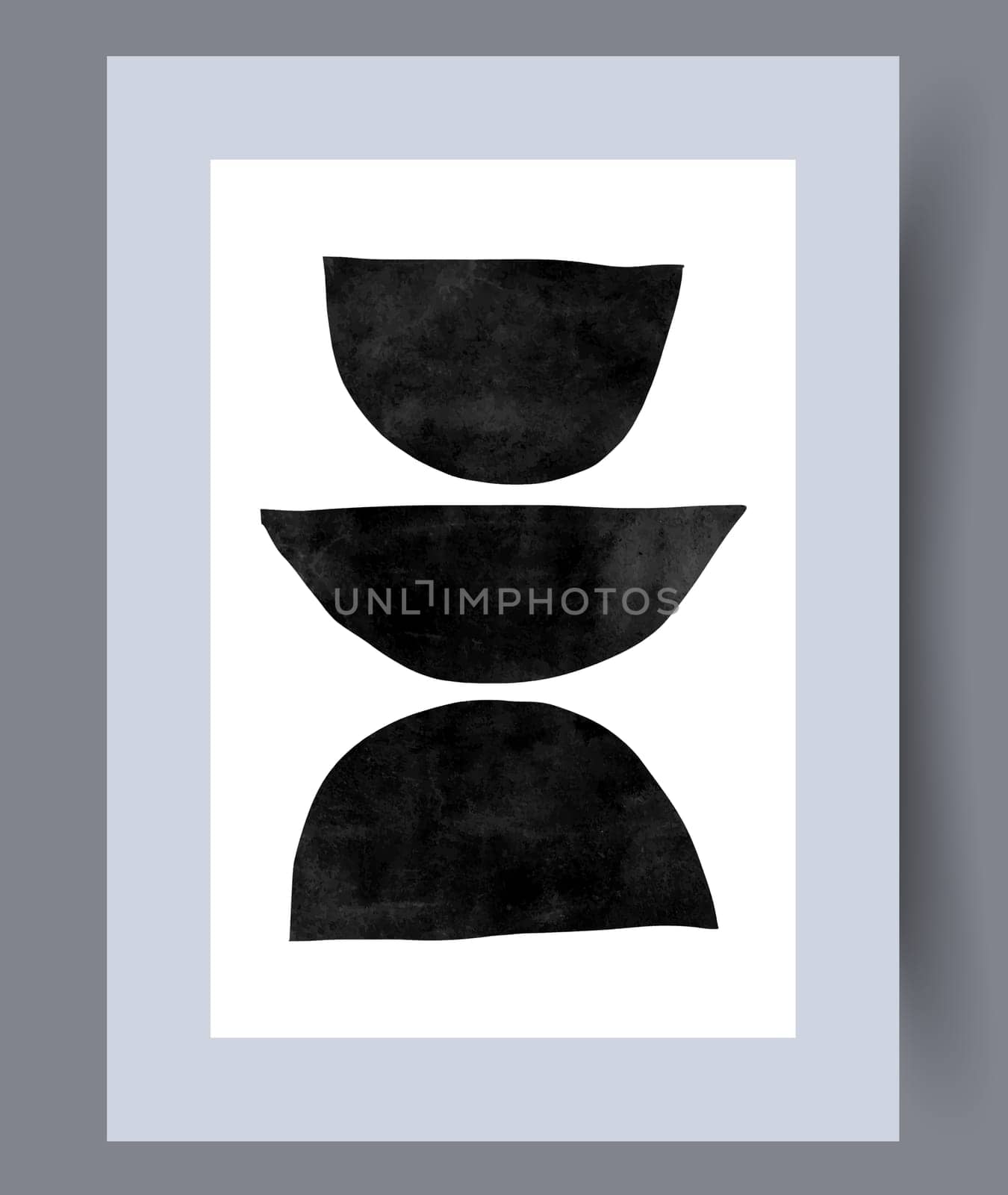 Abstract band creative template wall art print. Wall artwork for interior design. Contemporary decorative background with template. Printable minimal abstract band poster.