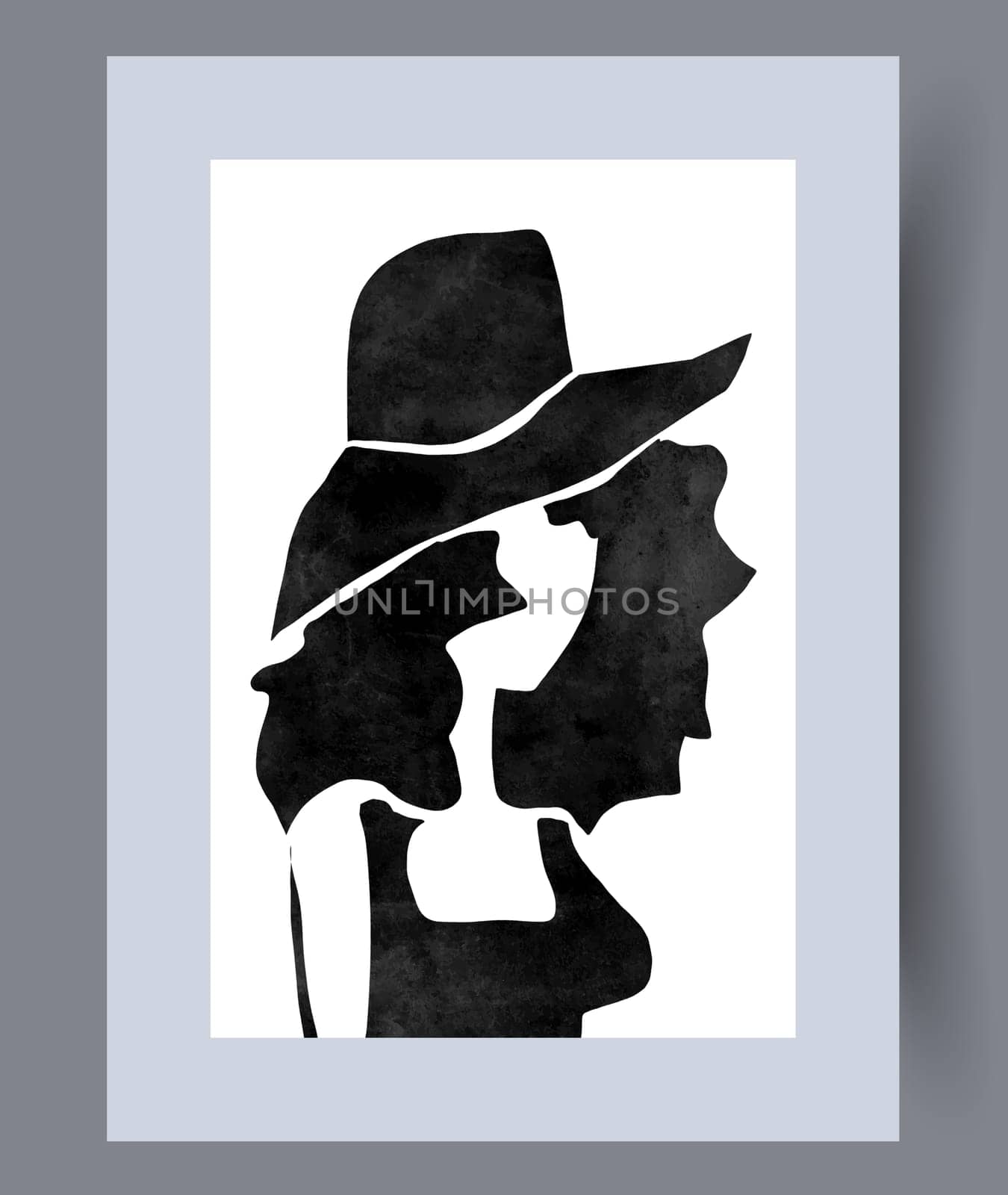Abstract band creative template wall art print. Wall artwork for interior design. Contemporary decorative background with template. Printable minimal abstract band poster.