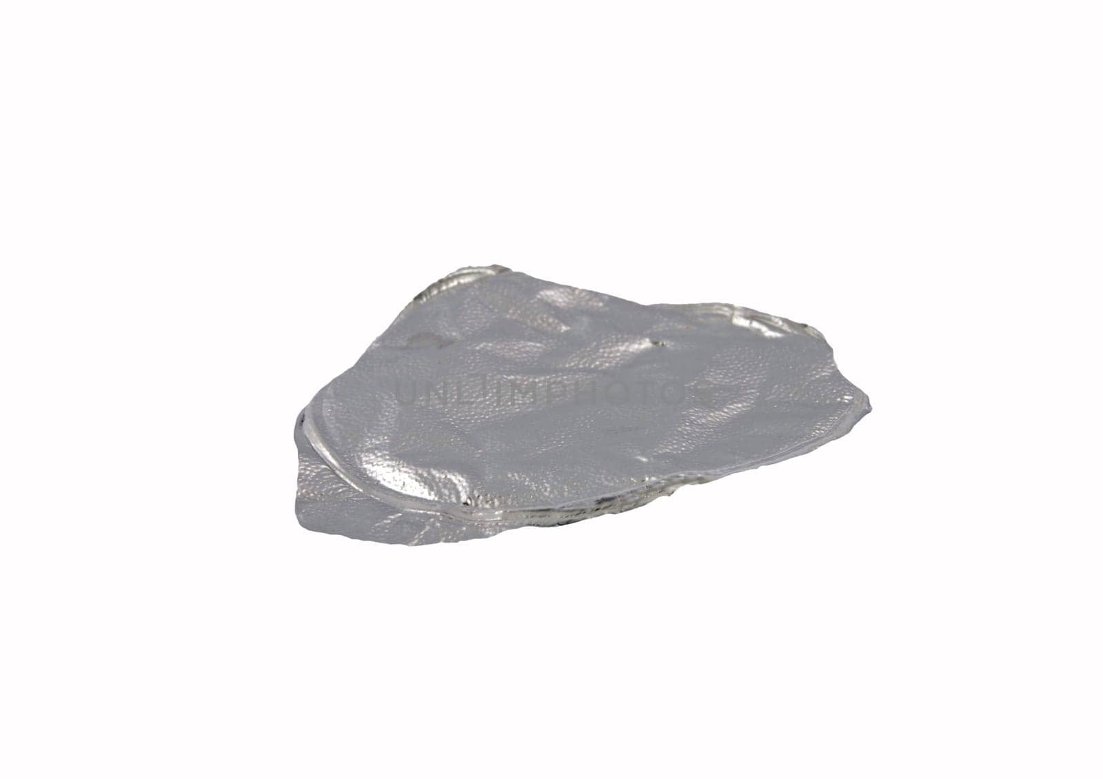 Aluminum lid isolated on white background