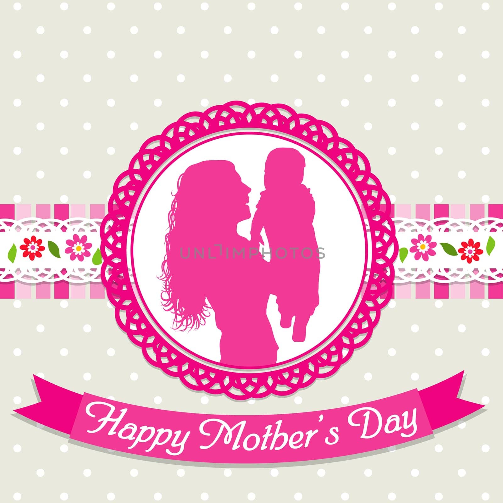 Template greeting card, vector illustration