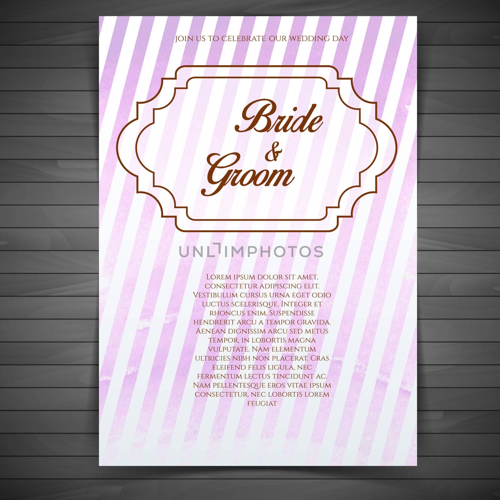 Vector illustration (eps 10) of Wedding invitation