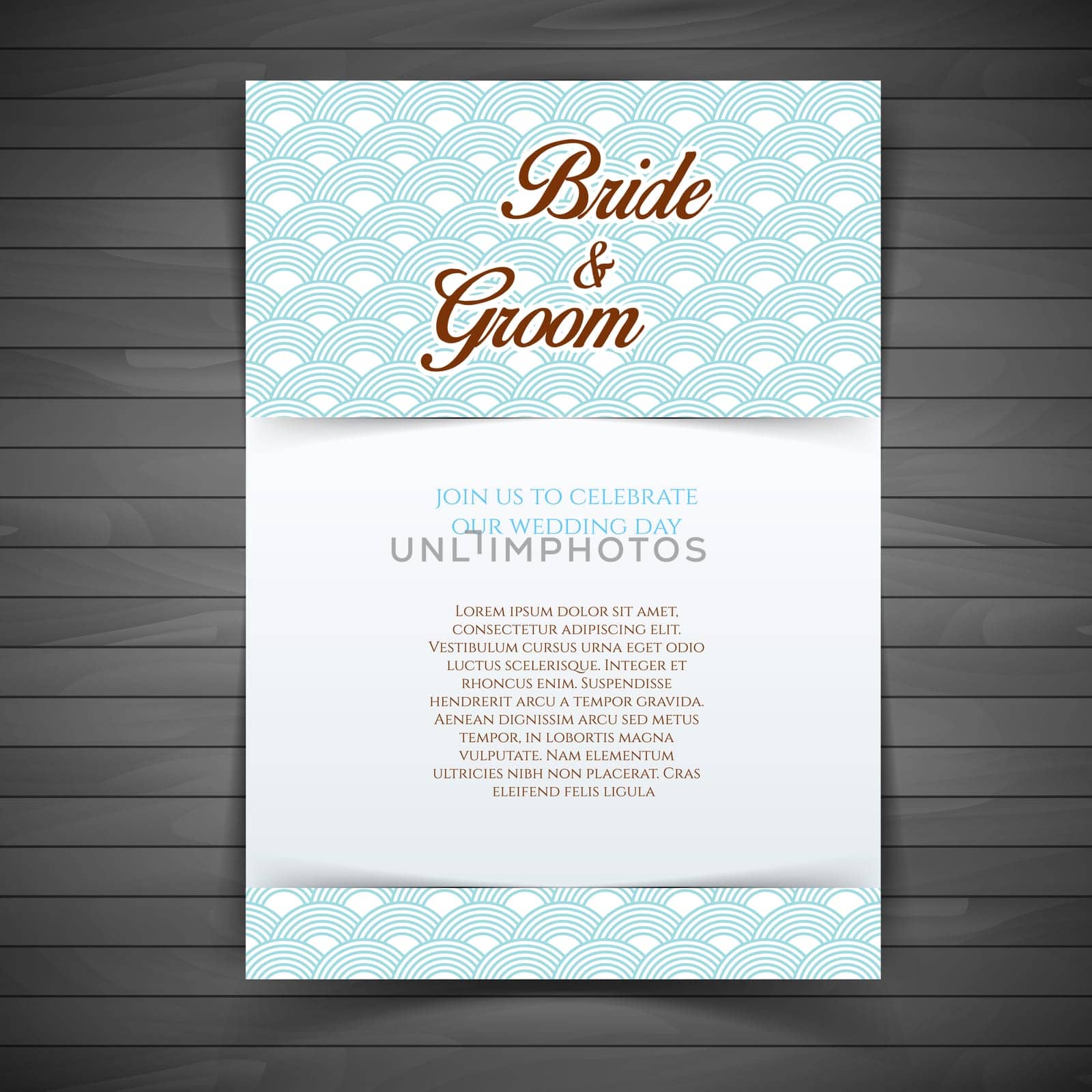 Vector illustration (eps 10) of Wedding invitation