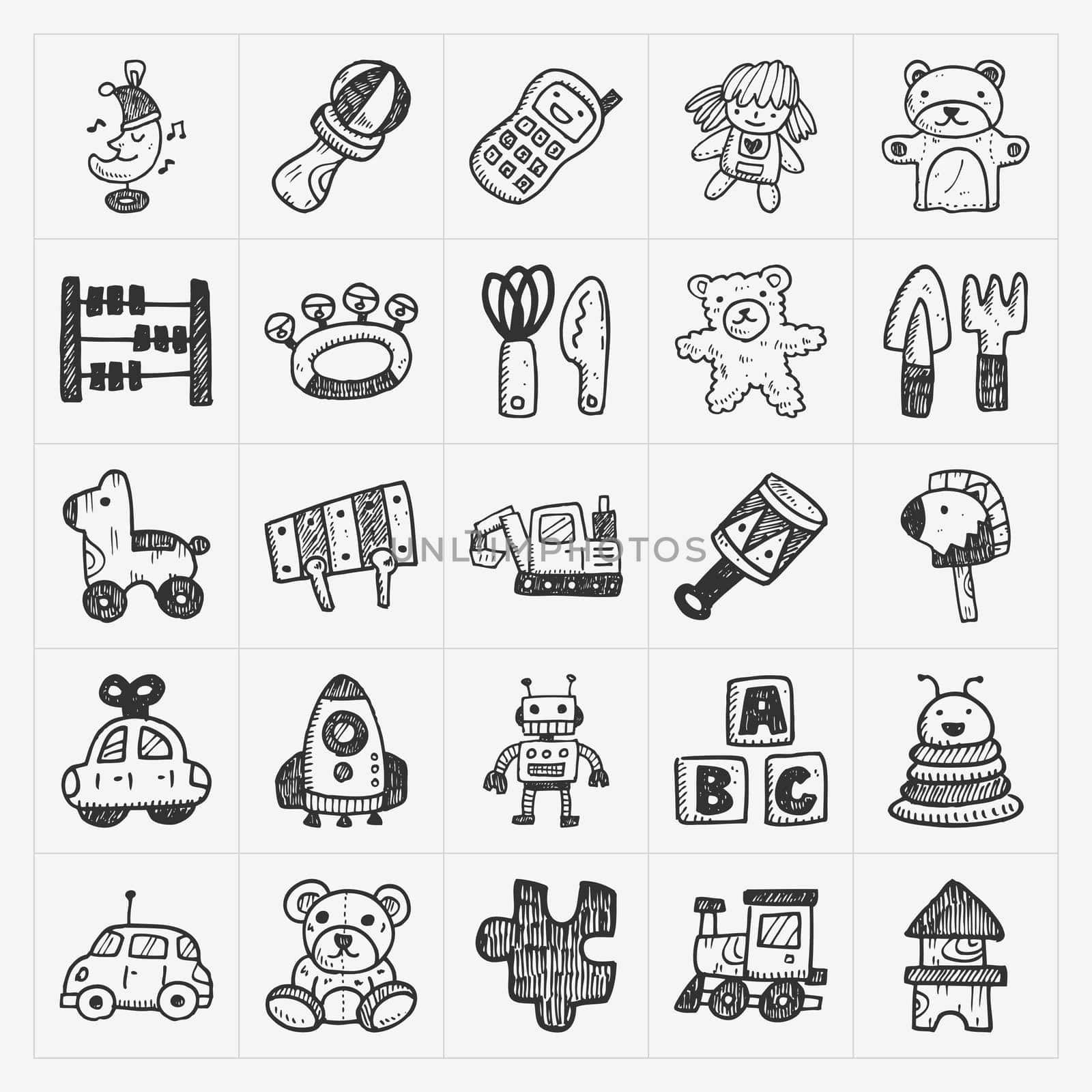 doodle toy icons