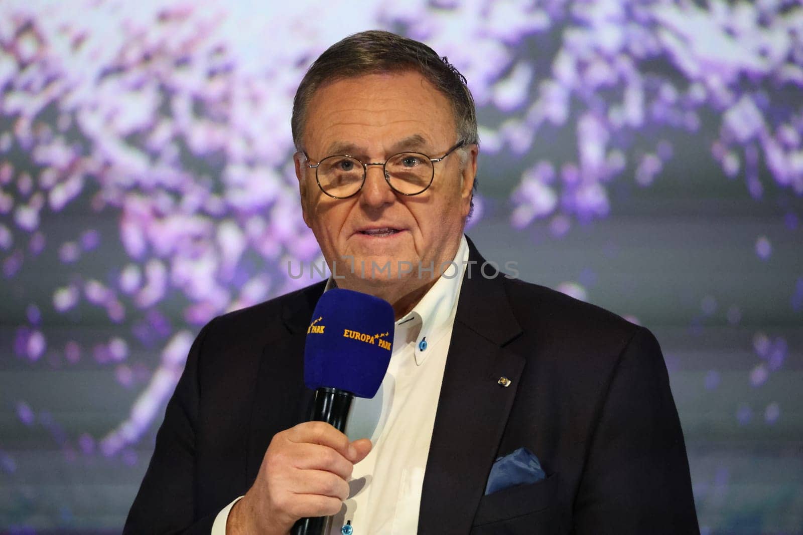 Dr. Roland Mack (Managing Director Europapark Rust) at Europapark Rust at the press conference for the season opening 2023