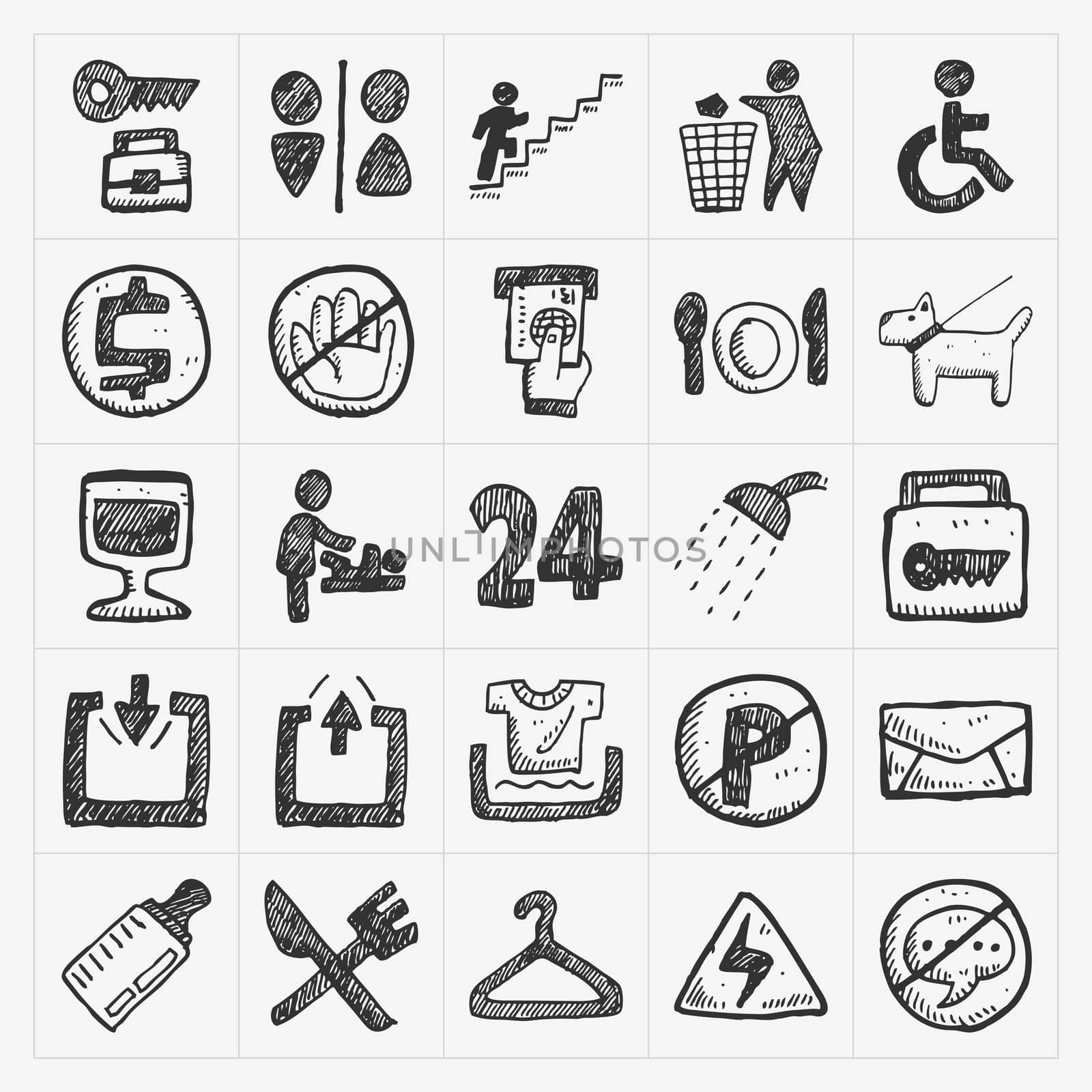 doodle public sign icon