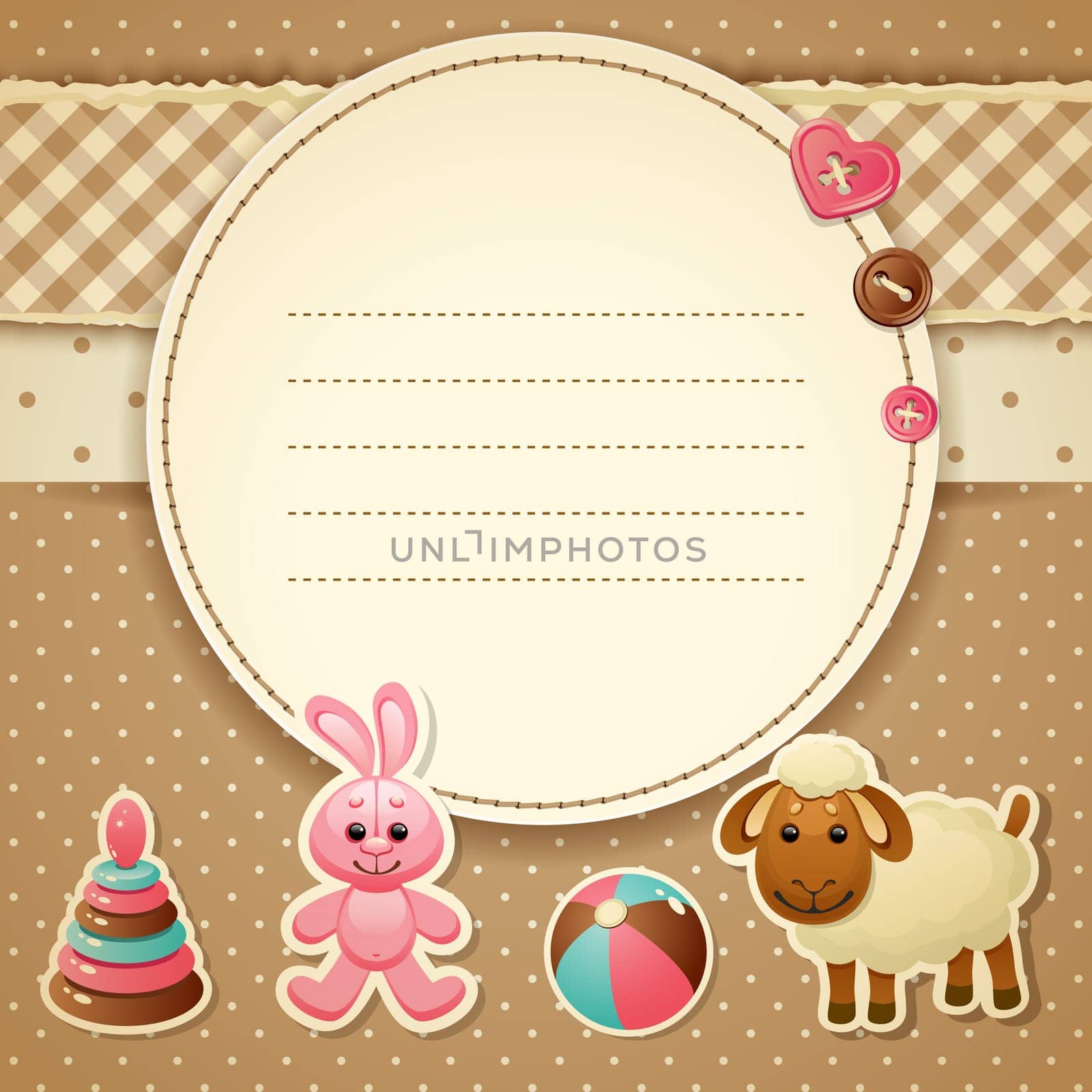 Vector illustration - Baby Shower Invitation ( girl), EPS 10, RGB..Use transparency and blend modes