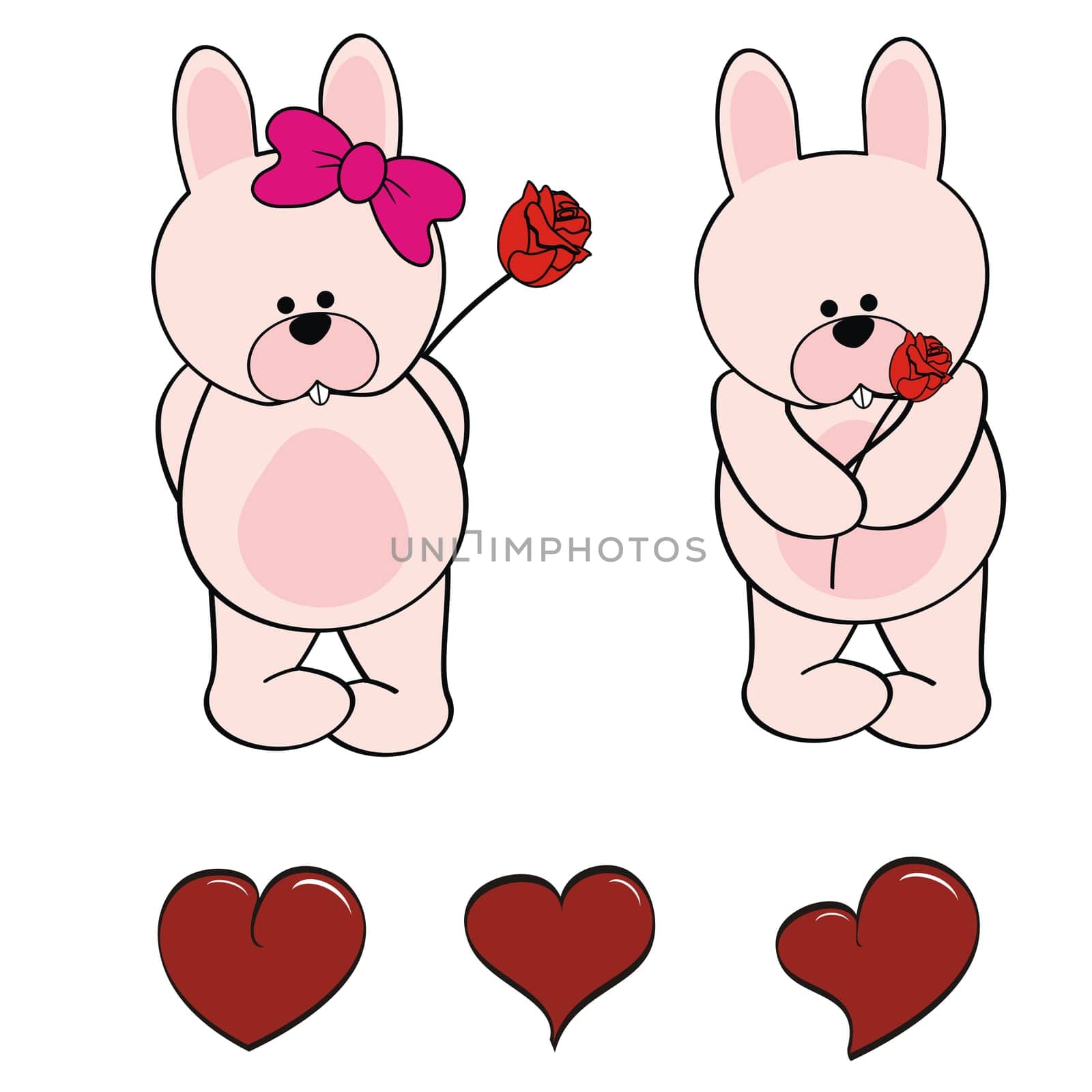 tbunny  baby cute cartoon set in vector format