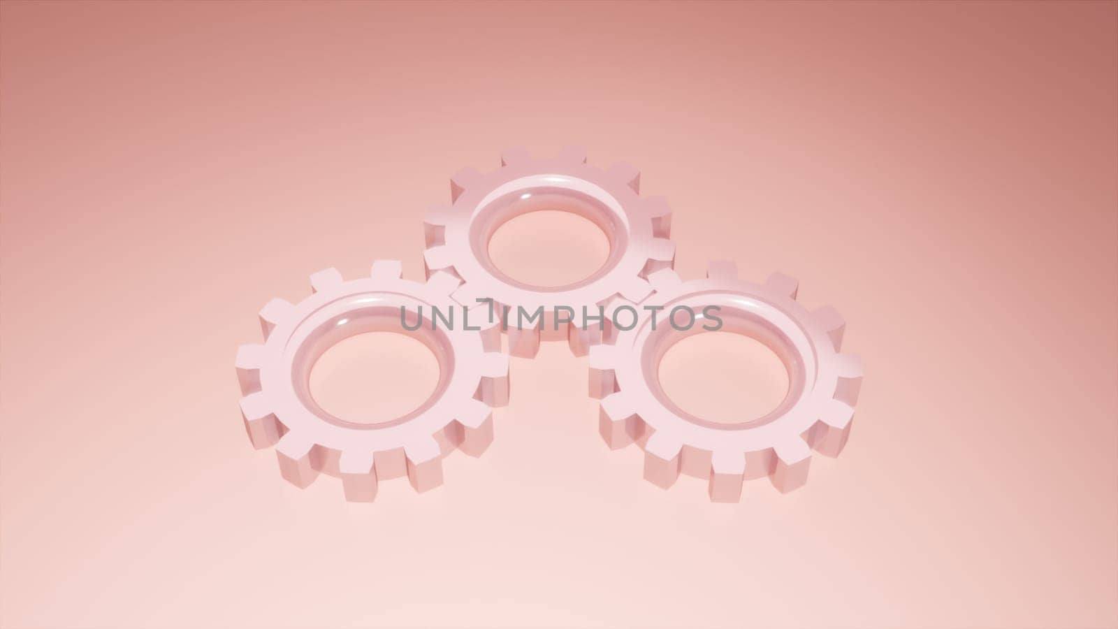 Gears 3d render. Computer generated 3d render