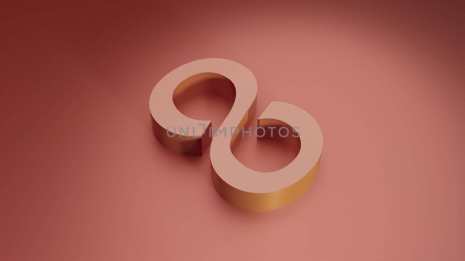 3D infinity sign. Computer generated 3d render