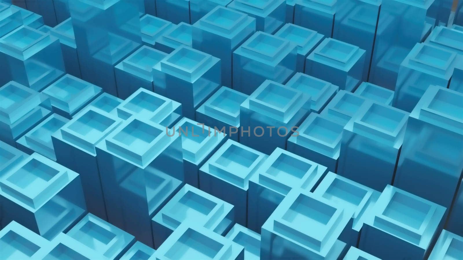 Waves glossy cylinders. Computer generated 3d render