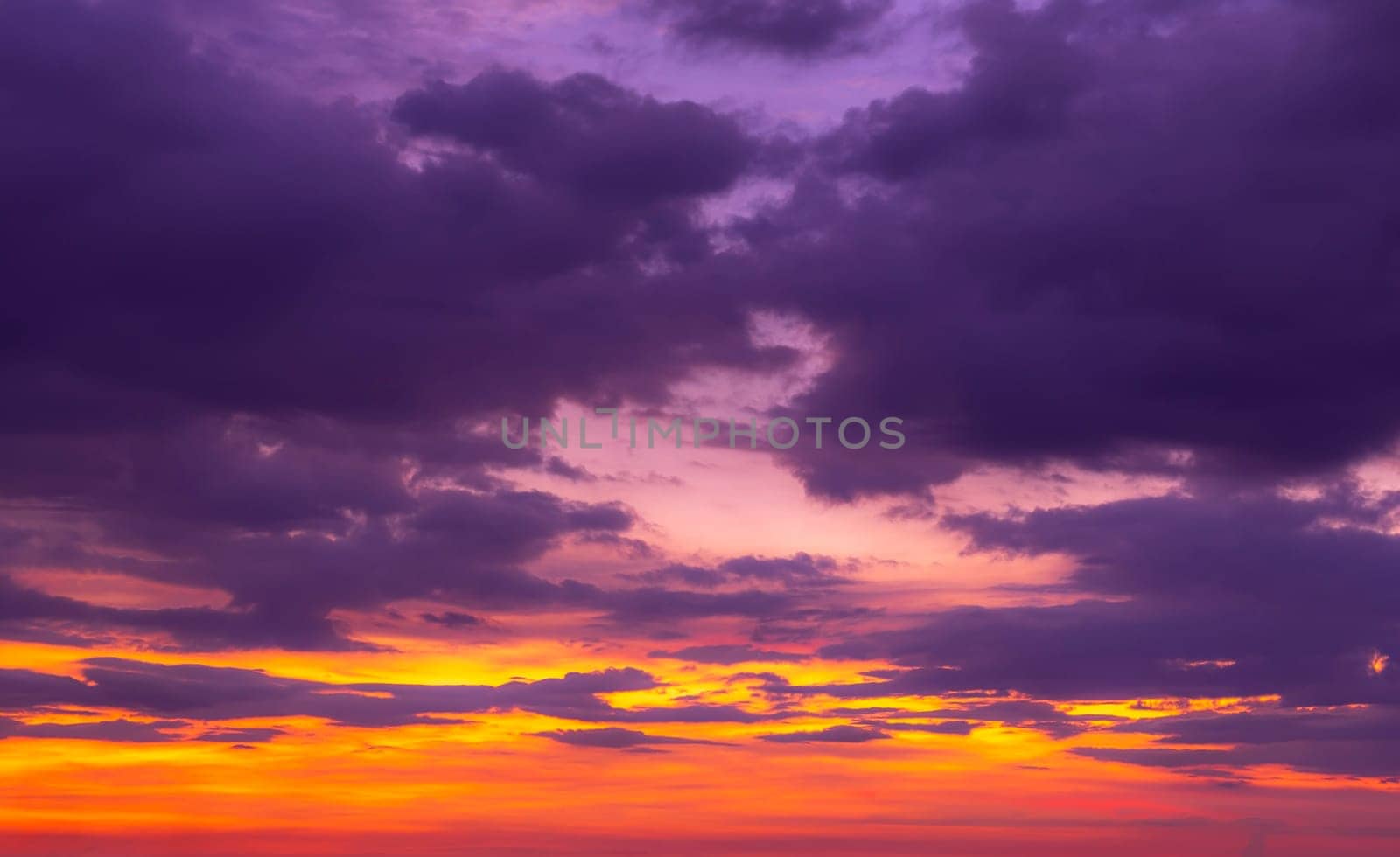 Abstract and pattern of cloud sky, Velvet violet, Velvet Purple, Trend color of the year background, Pattern of colorful cloud and sky sunset or sunrise: Dramatic sunset in twilight, Beautyful of sky