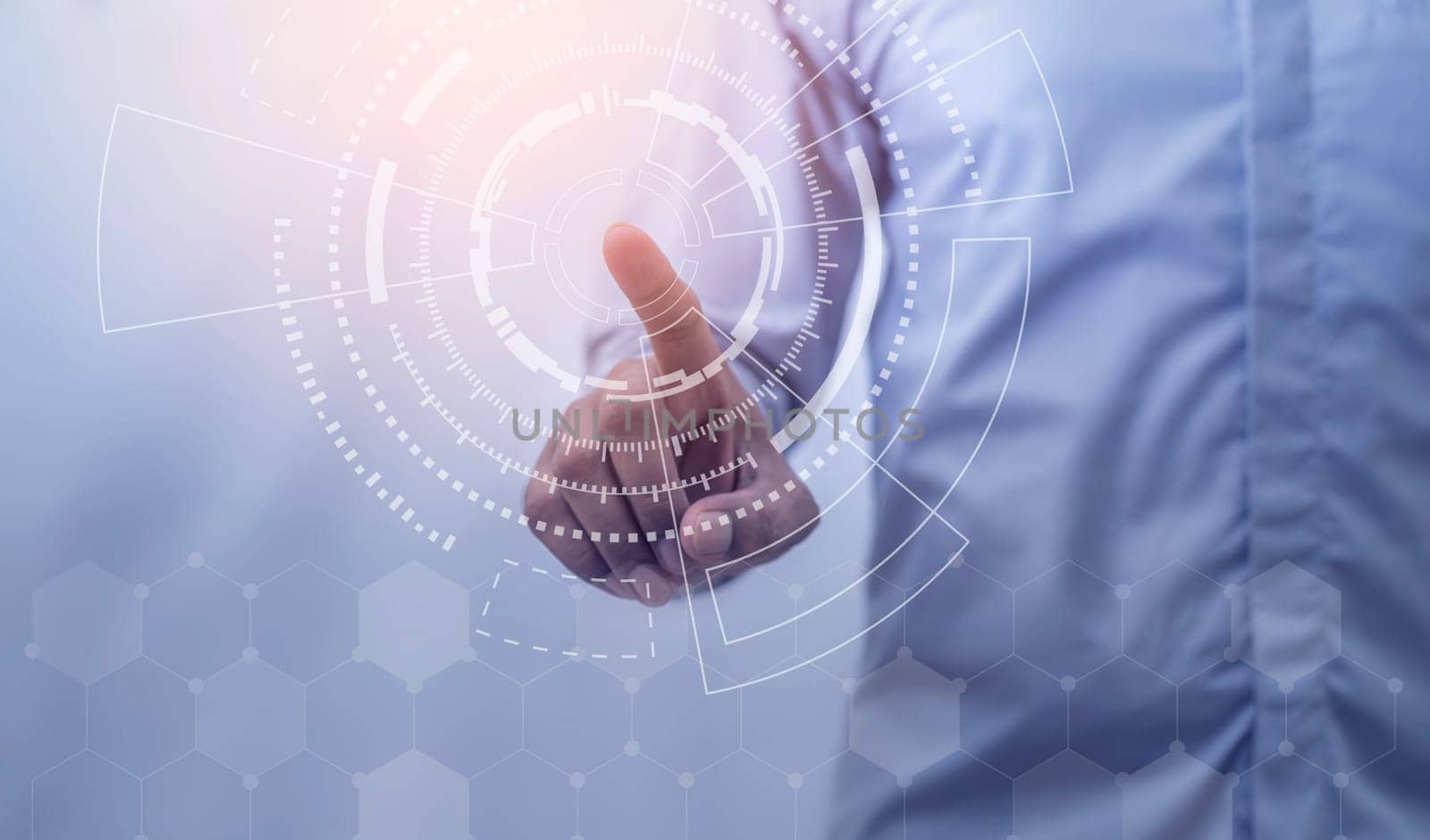 Global internet connection application and technology digital marketing, Financial and banking, Businessman holding globe on blurred background