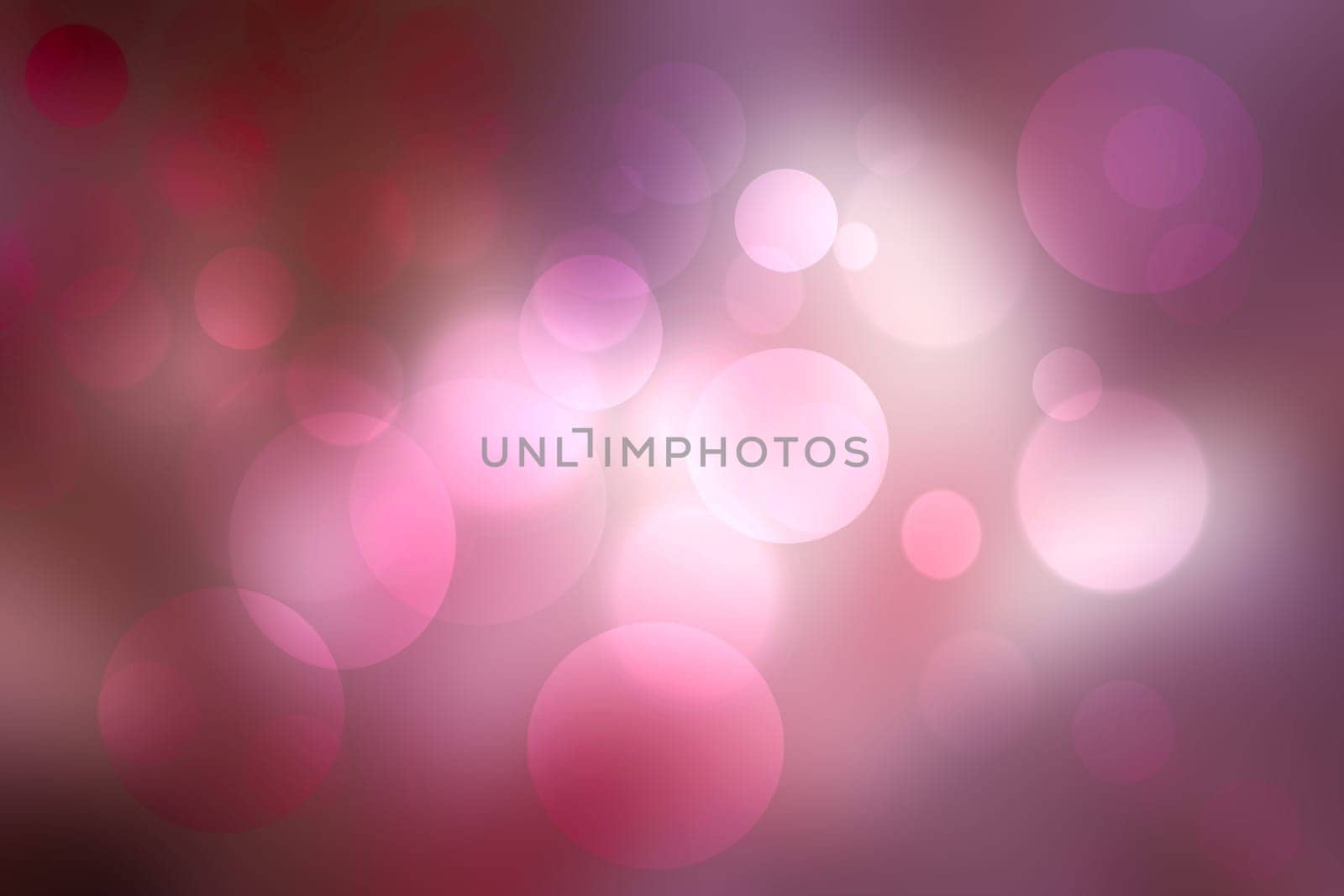 Abstract festive blurred red pink magenta background with light pink bokeh for wedding card or Valentine day.  Romantic textured backdrop with space for your design. Card concept.